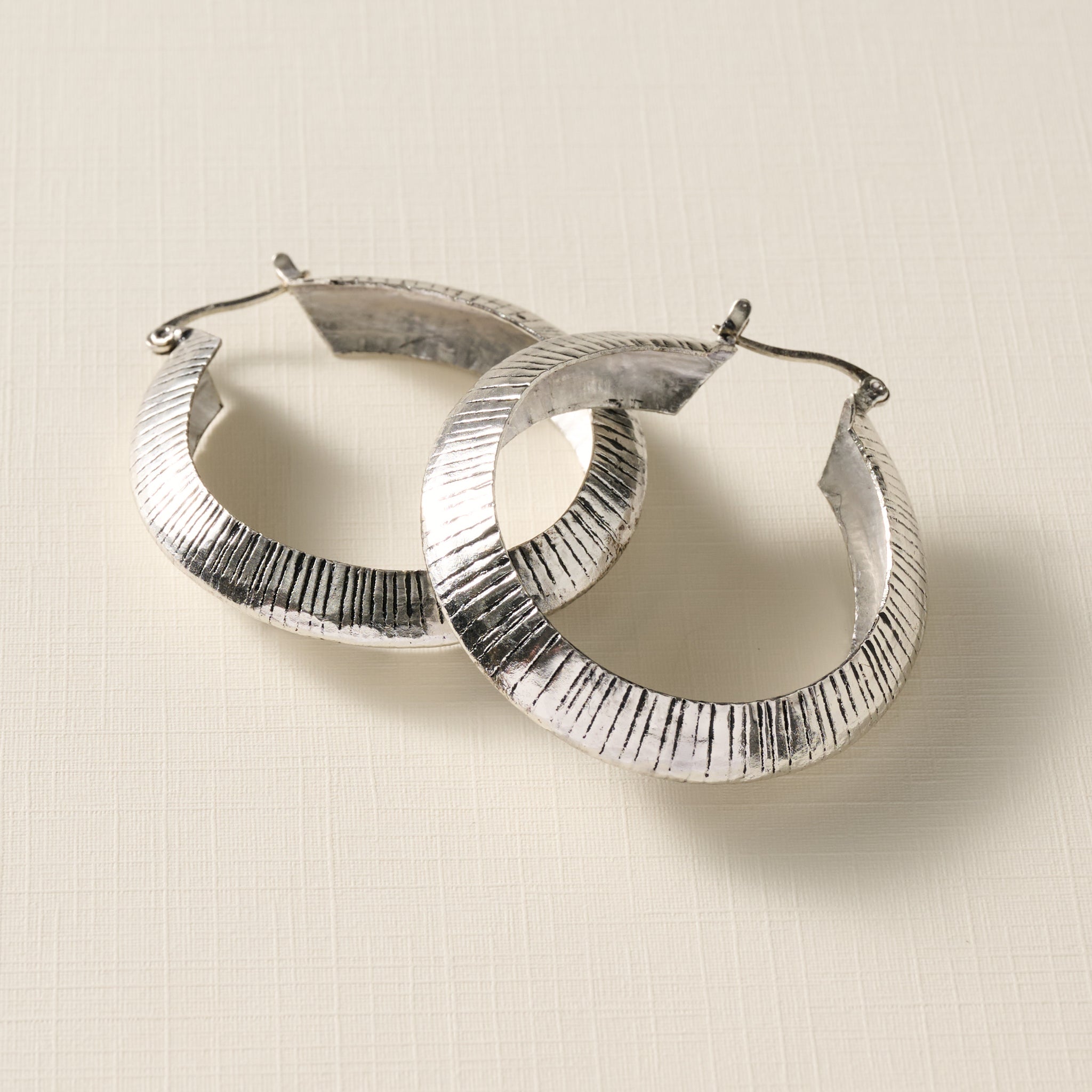 Mira Etched Hoop Earrings - Ten Thousand Villages