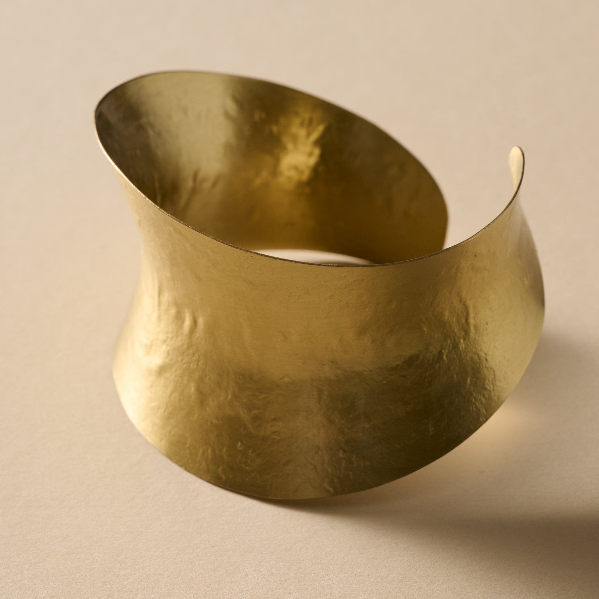 Varsha Hammered Brass Cuff Bracelet - Ten Thousand Villages