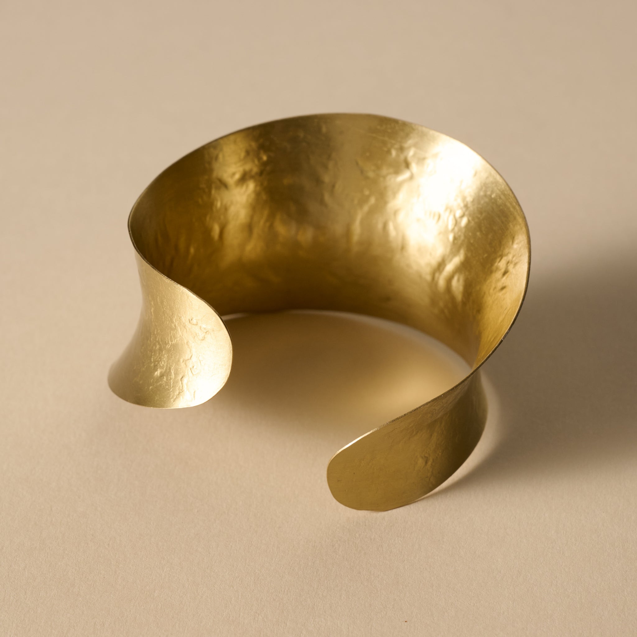 Varsha Hammered Brass Cuff Bracelet - Ten Thousand Villages