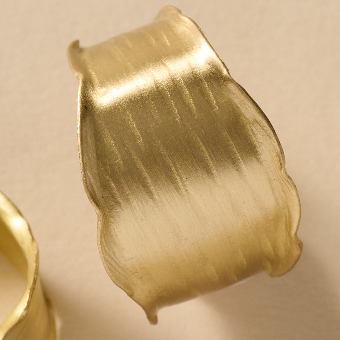 Diva Hammered Brass Hoop Earrings - Ten Thousand Villages