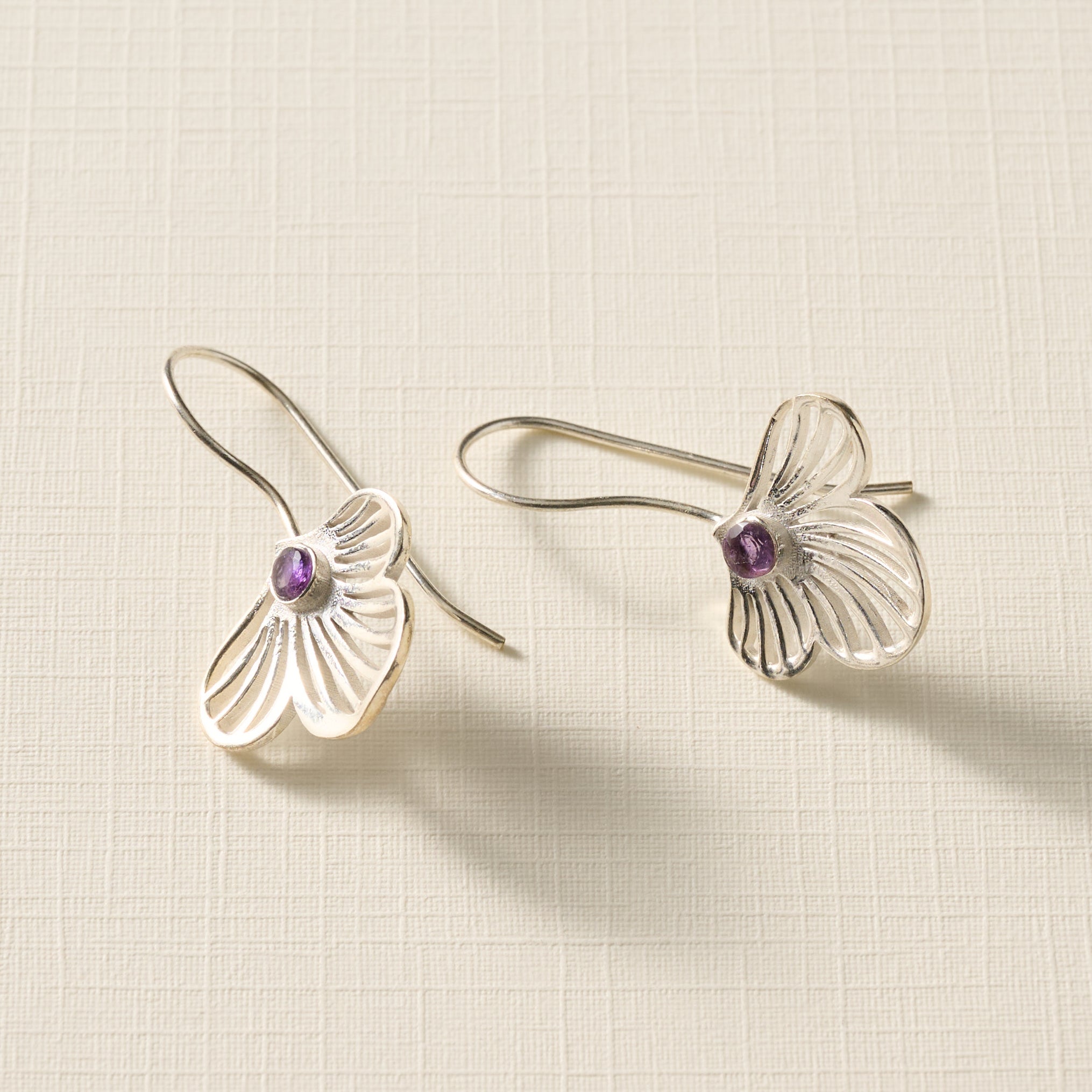 Khilana Amethyst Bloom Drop Earrings - Ten Thousand Villages
