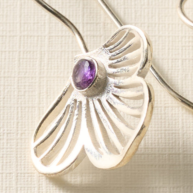 Khilana Amethyst Bloom Drop Earrings - Ten Thousand Villages