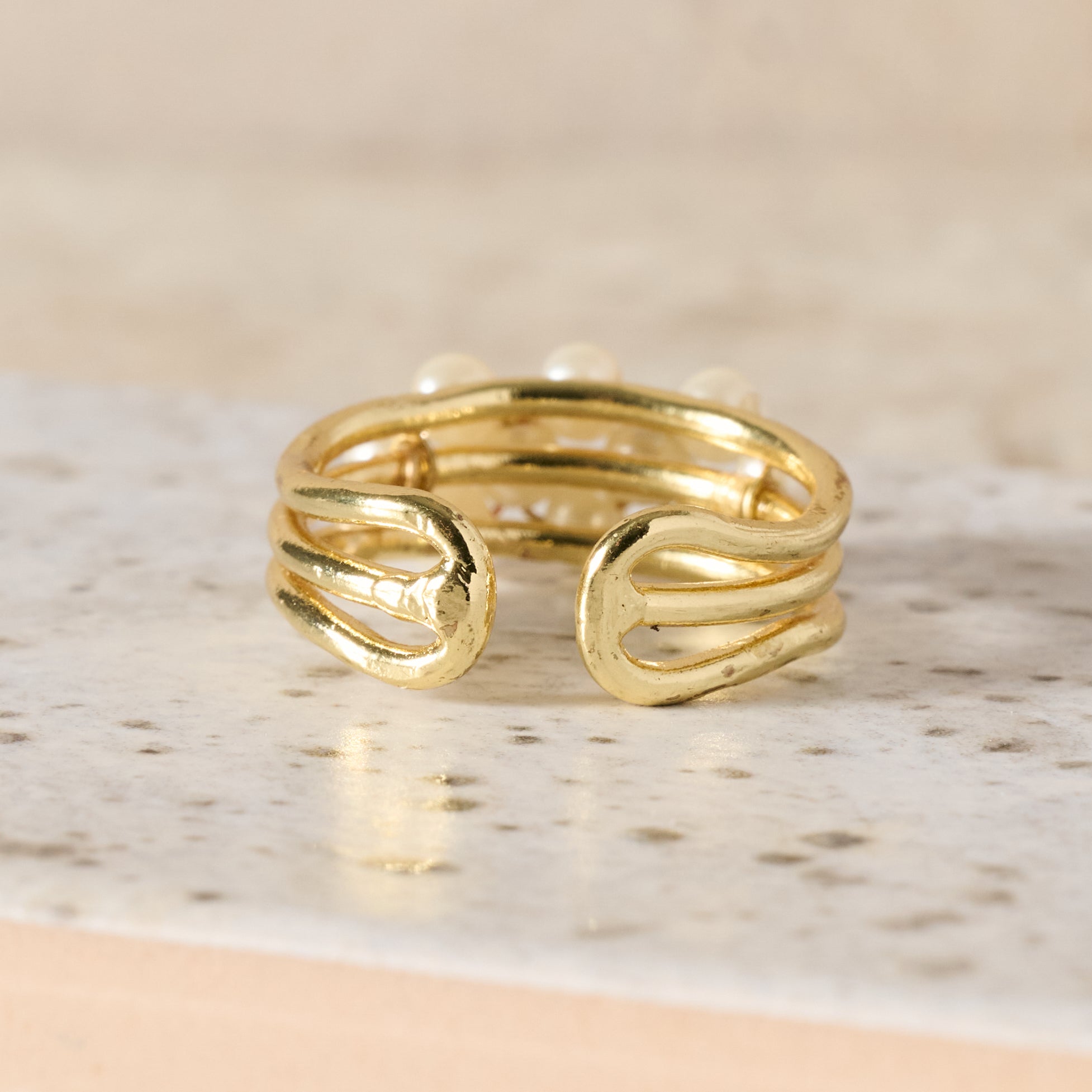 Anek Pearl Bead Ring