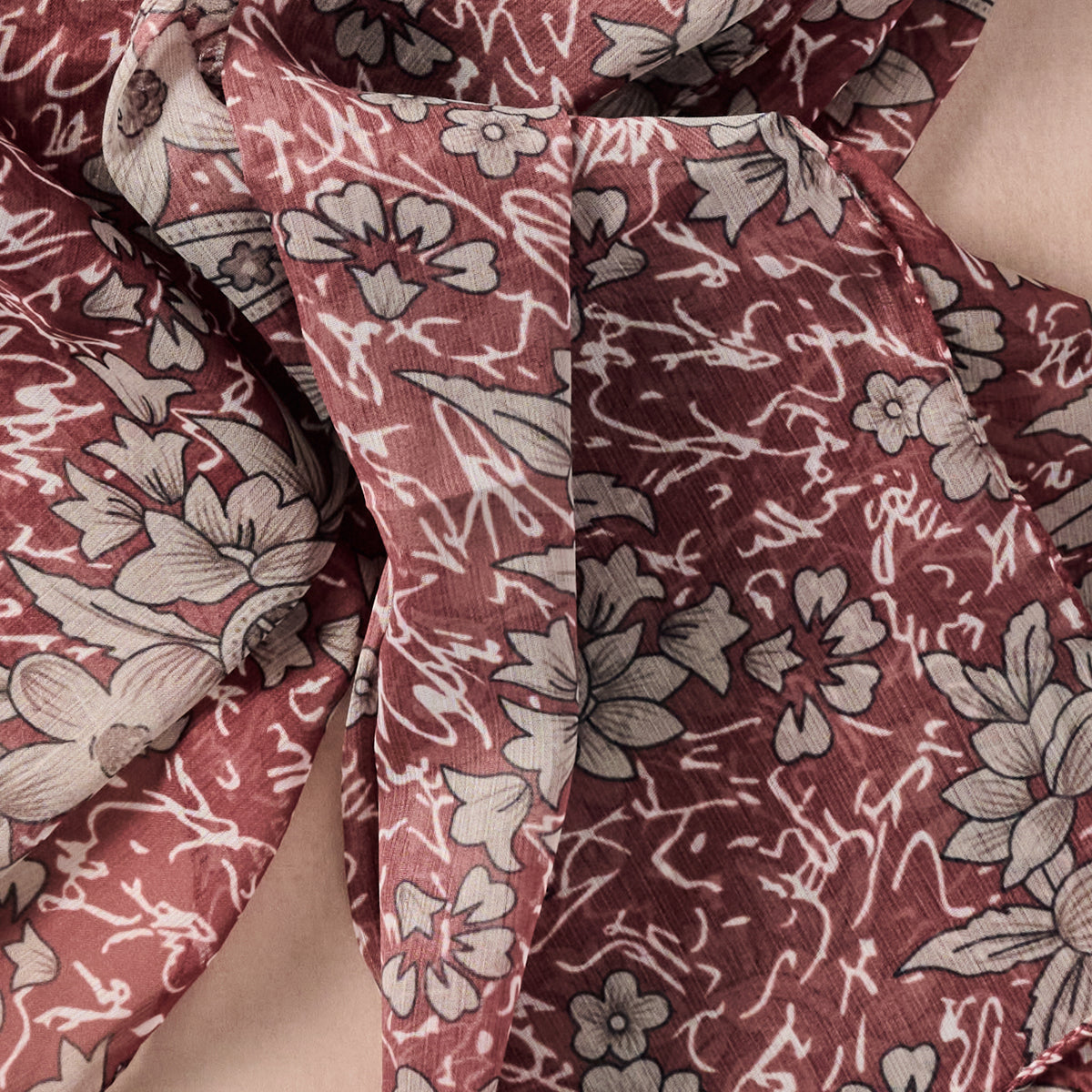Mala Vine Chiffon Scarf - Ten Thousand Villages
