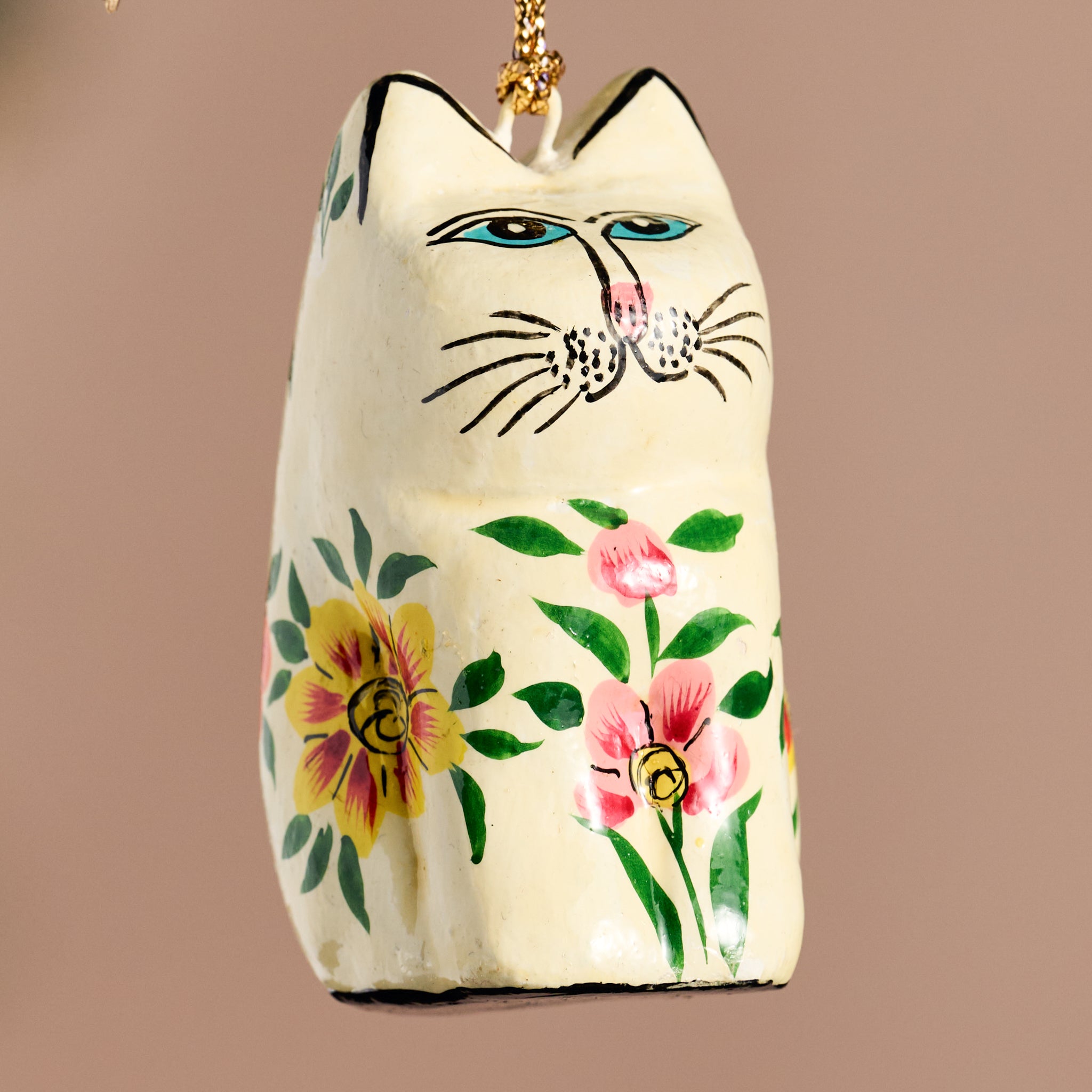 Junipar Paper Mache Cat Ornament