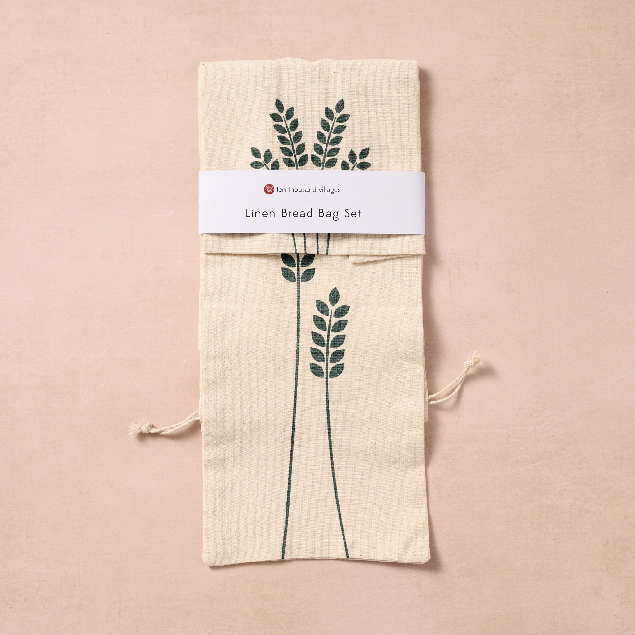 Ten Thousand Villages Linen Bread Bag - Thumbnail 3