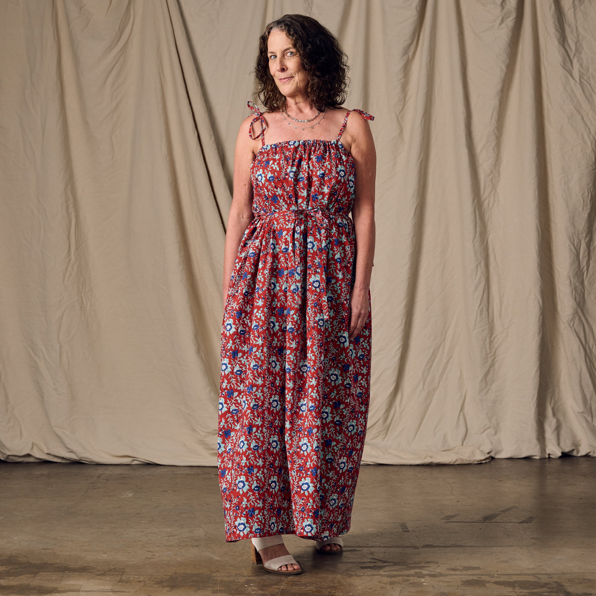 Kanya Floral Cotton Maxi Style Dress