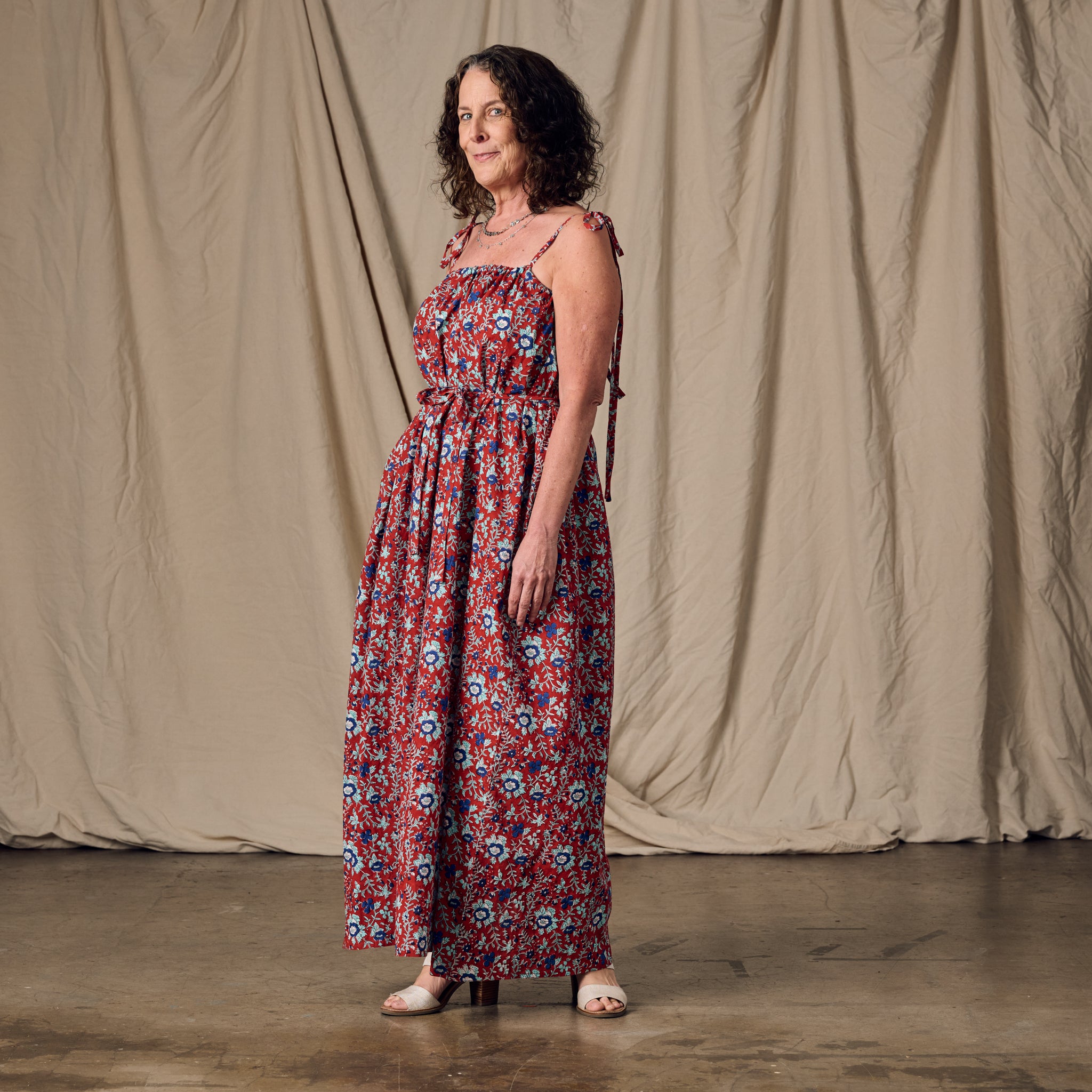 Kanya Floral Cotton Maxi Style Dress