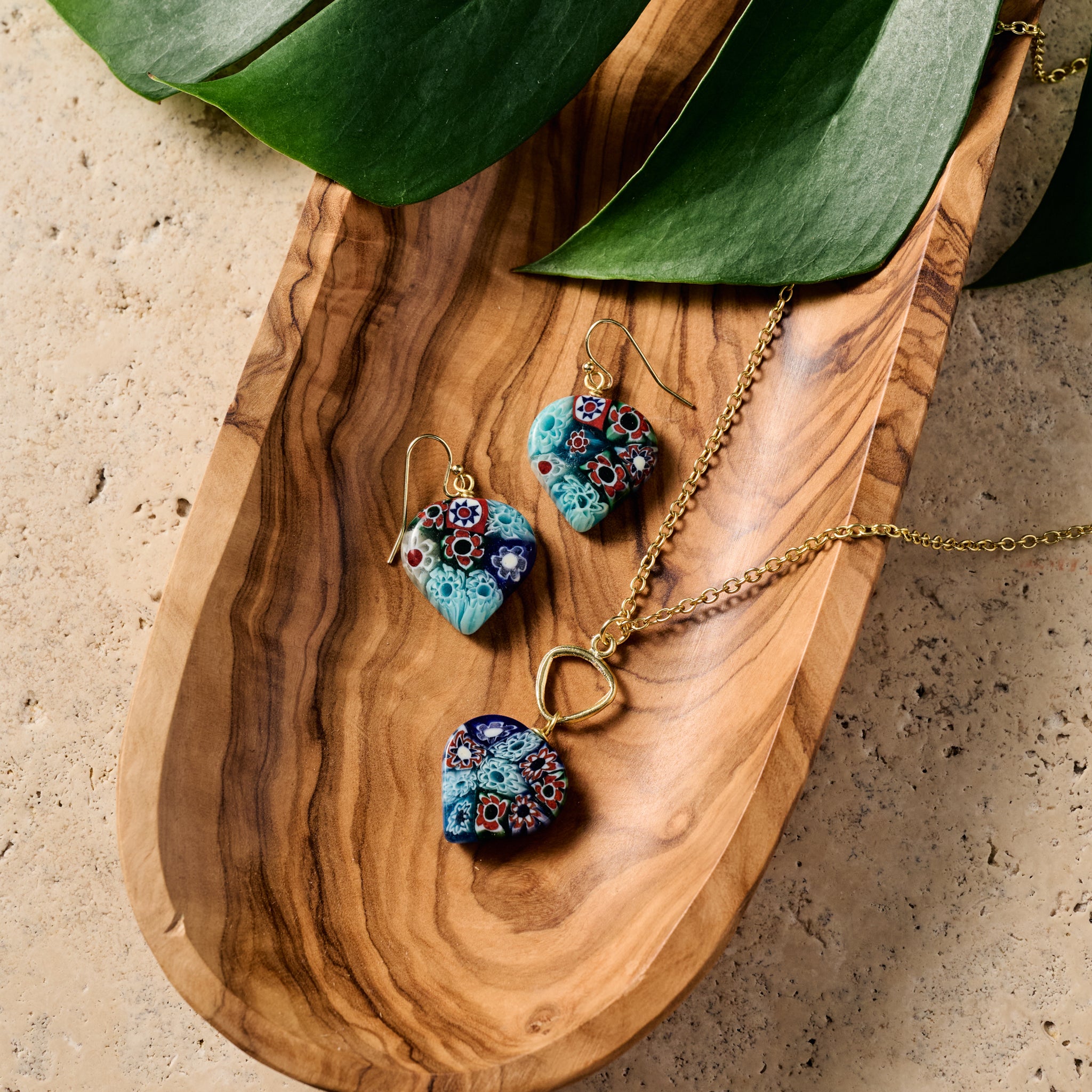 Raza Murano Millefiori Pendant Necklace