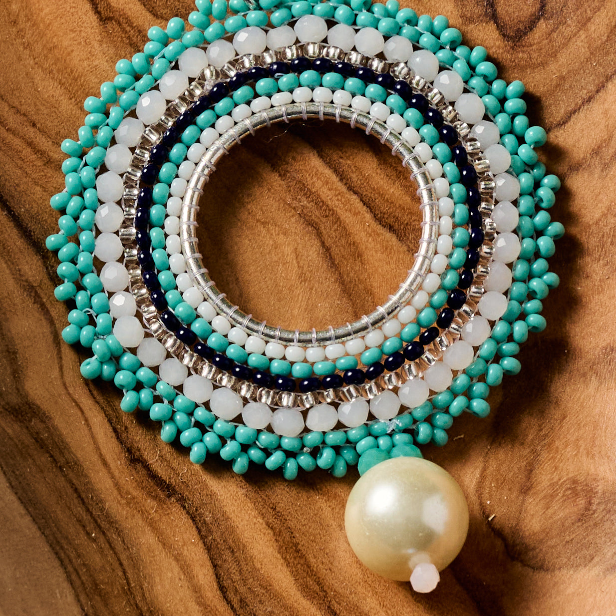 Lahar Bead Pendant Necklace