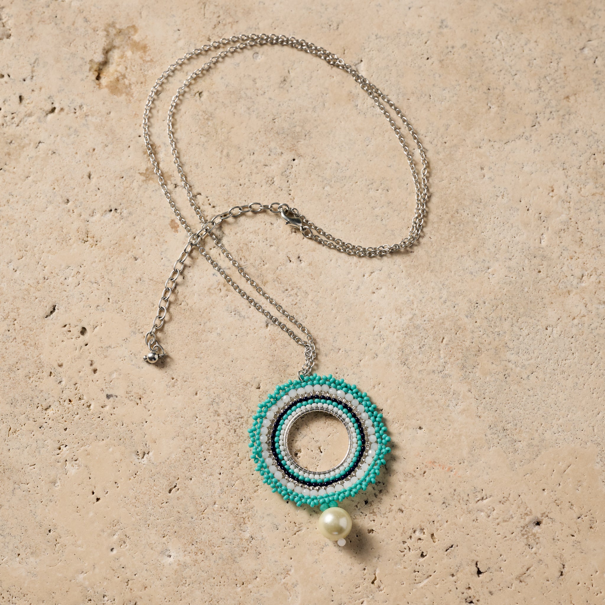 Lahar Bead Pendant Necklace