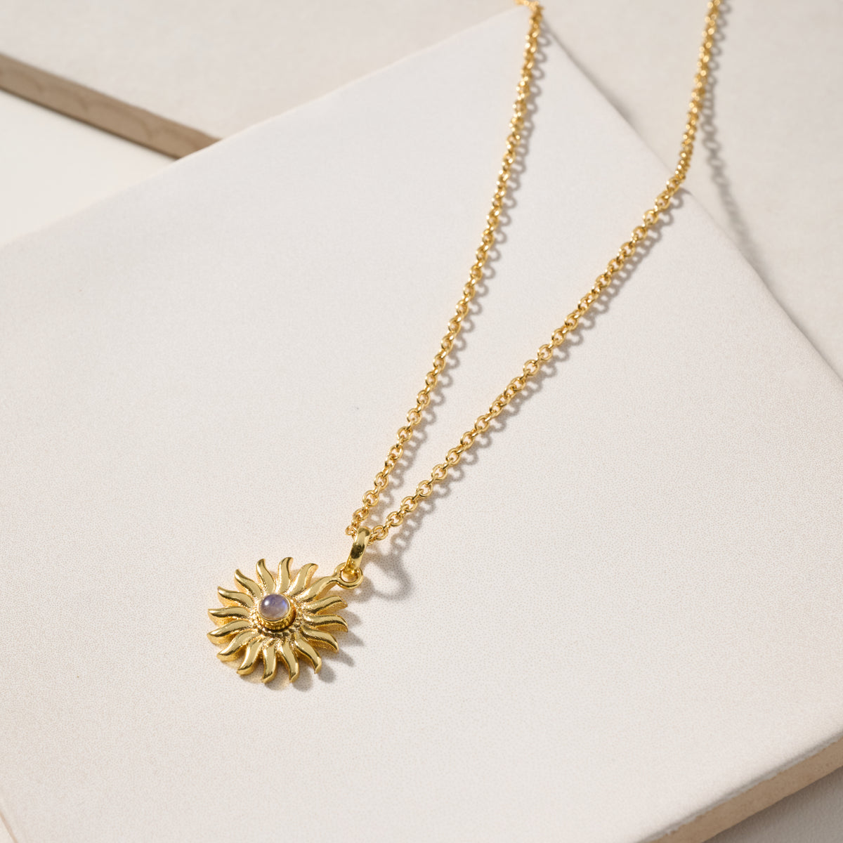 Sunburst Moonstone Pendant Necklace - Ten Thousand Villages