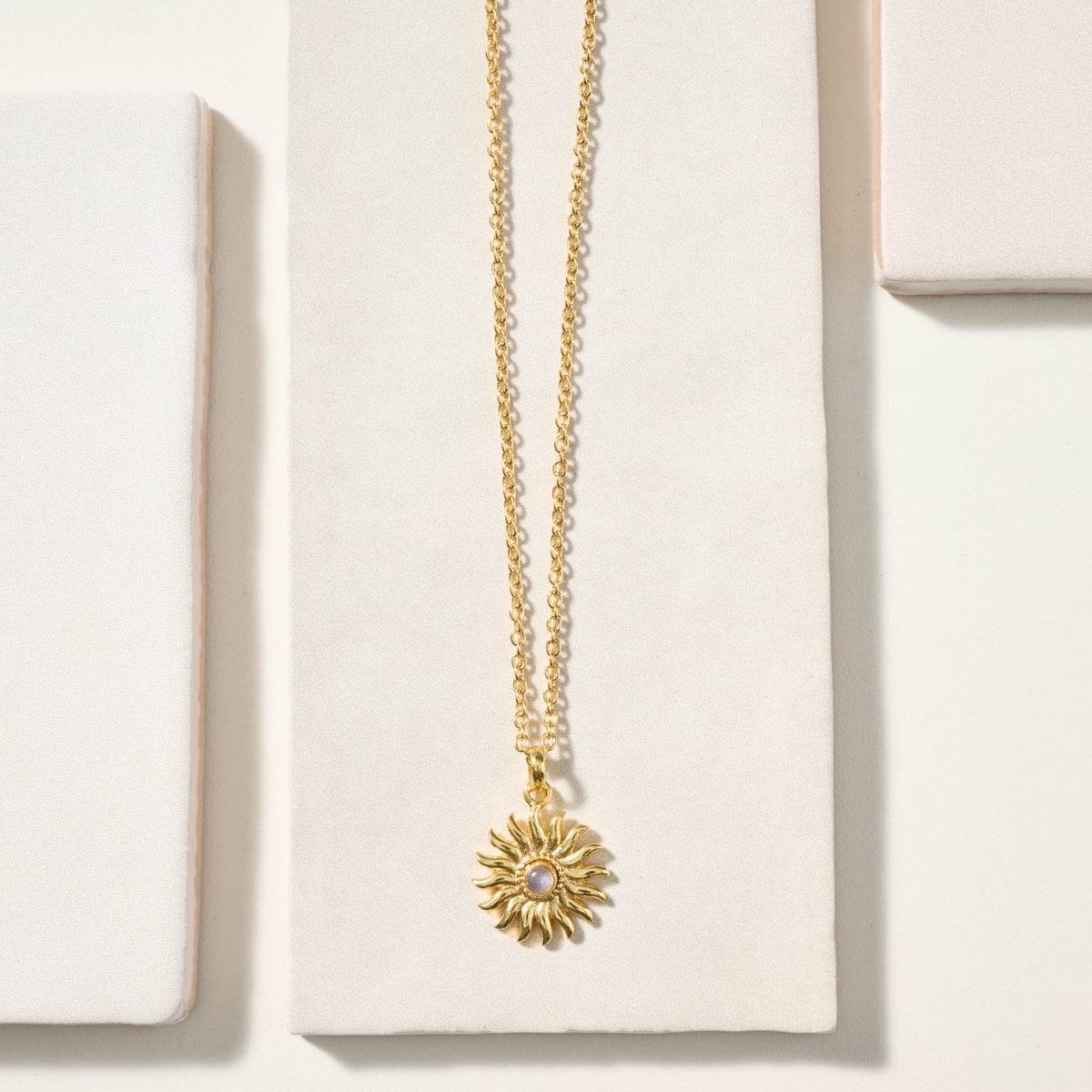 Sunburst Moonstone Pendant Necklace - Ten Thousand Villages
