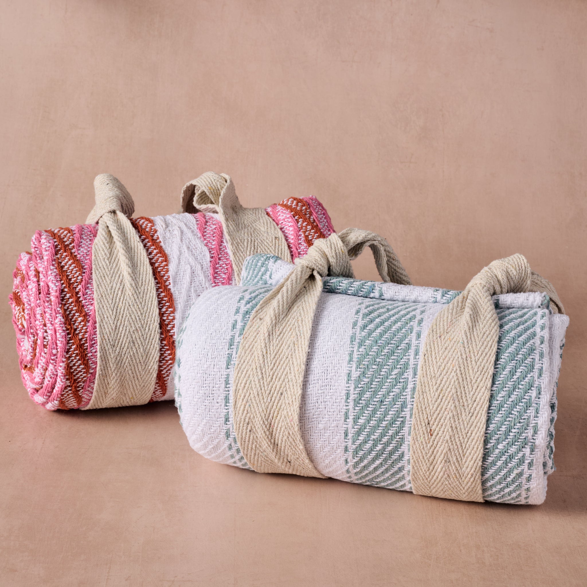 Garmee Upcycled Cotton Beach Blanket - Pink