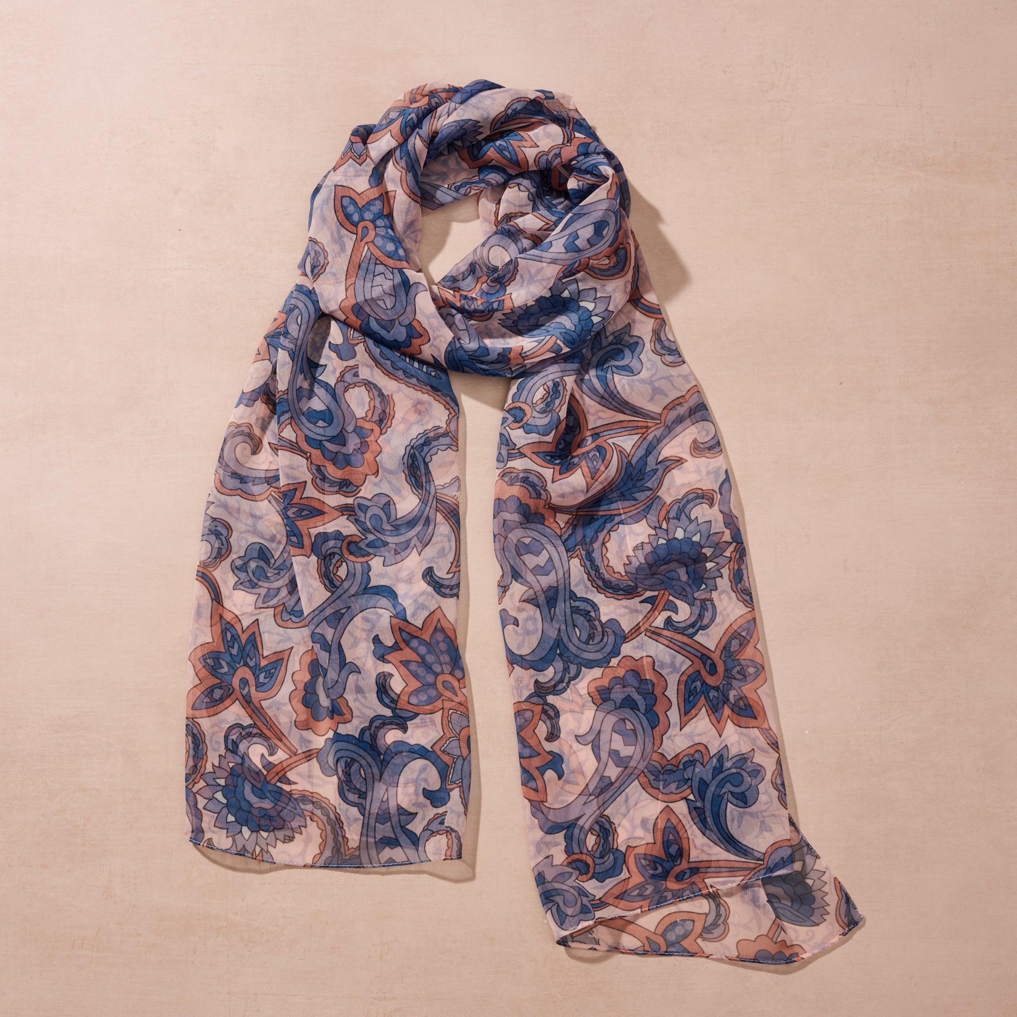 Komal Paisley Chiffon Scarf – Ten Thousand Villages