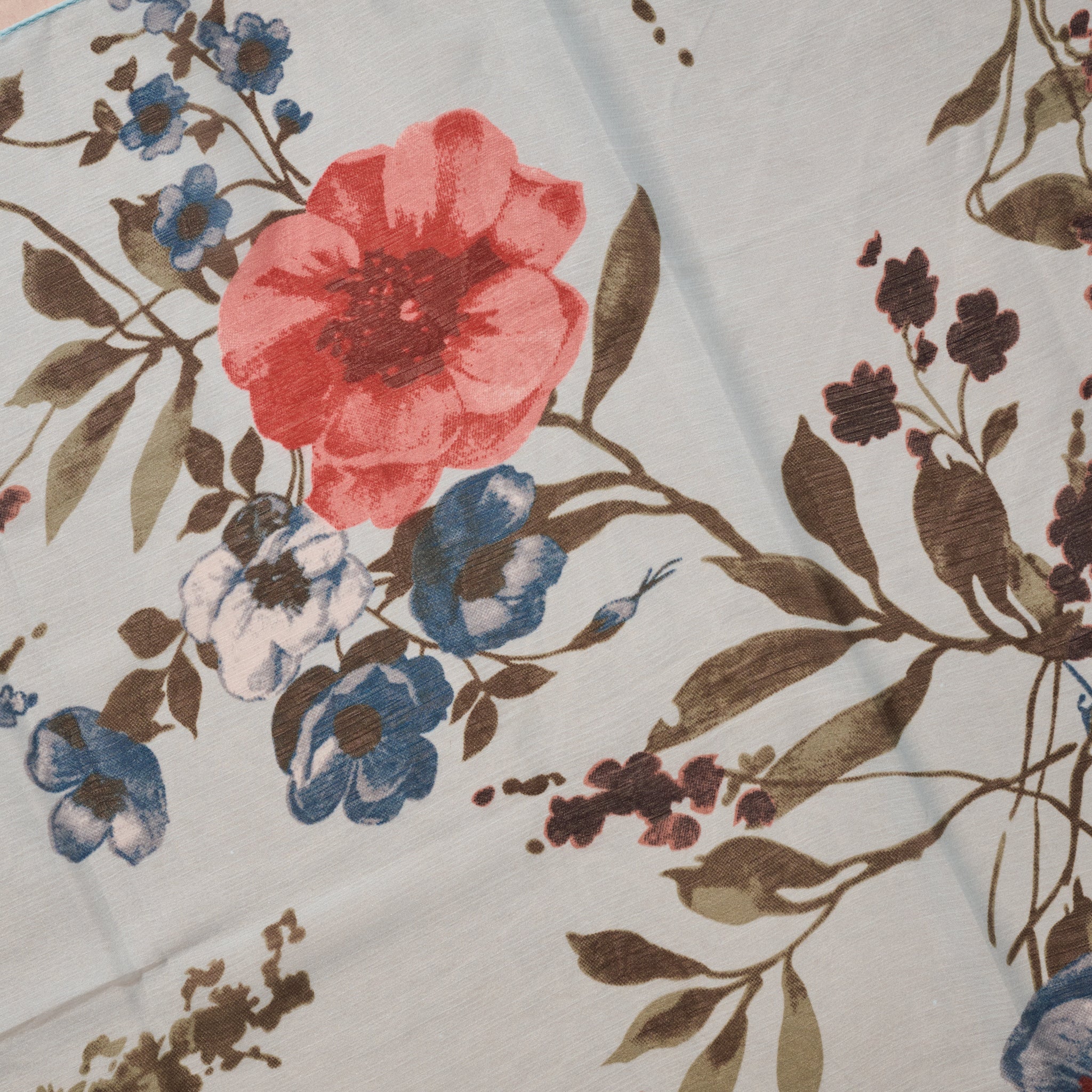 Komal Floral and Leaf Chiffon Scarf - Ten Thousand Villages