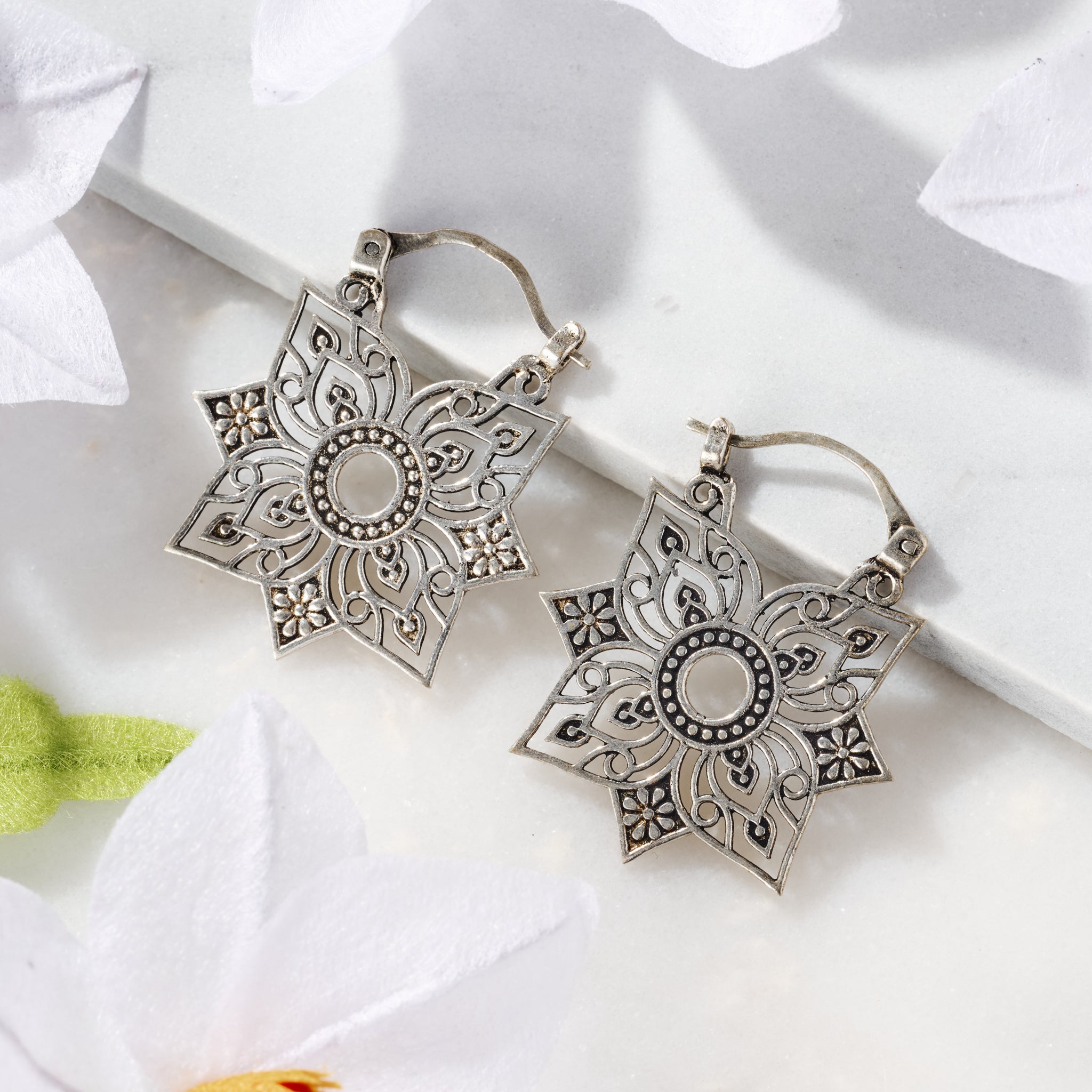 Floral Jali Earrings