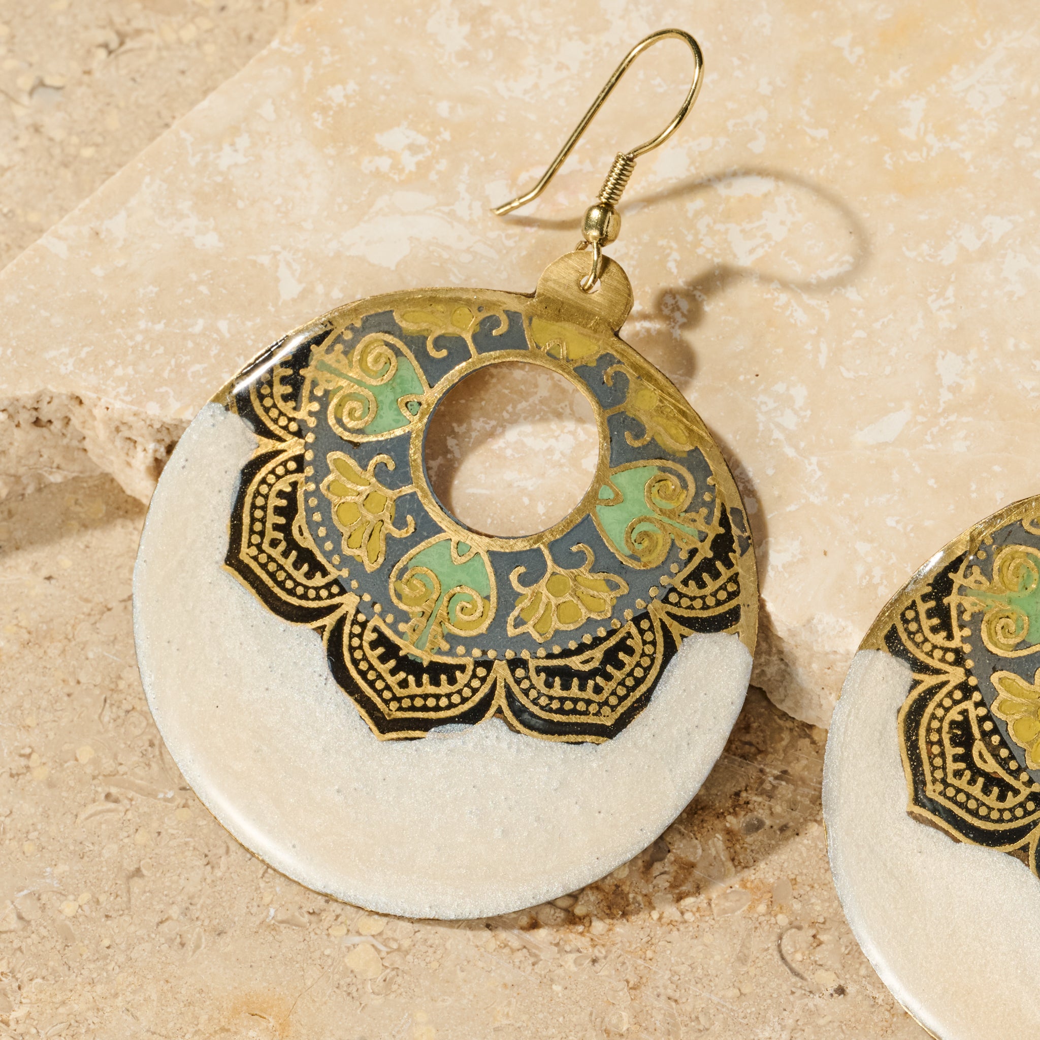 Mandir Enamel Earrings