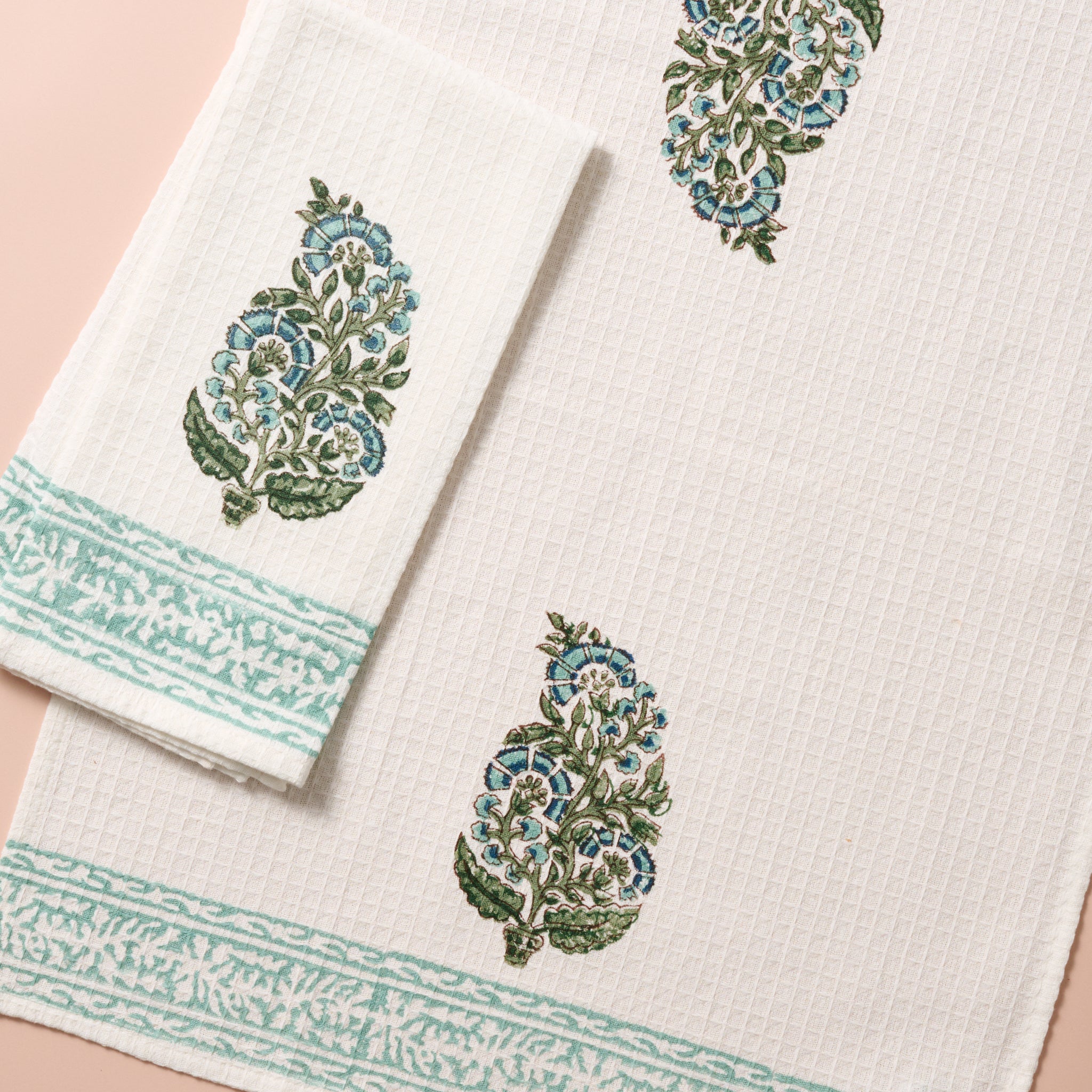 Pera Cotton Blockprint Hand Towel Set