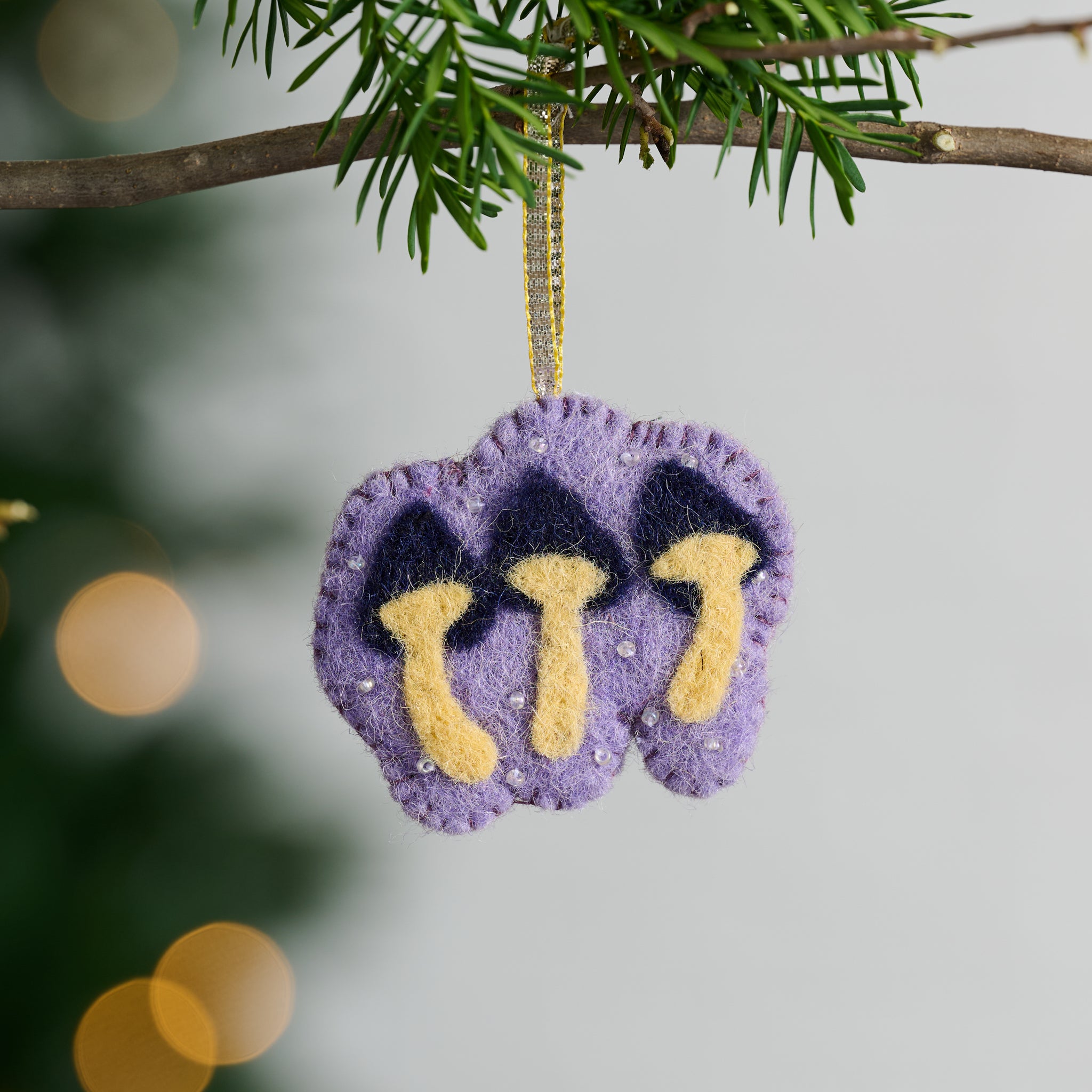 Felt Mushroom Trio Ornament - Ten Thousand Villages