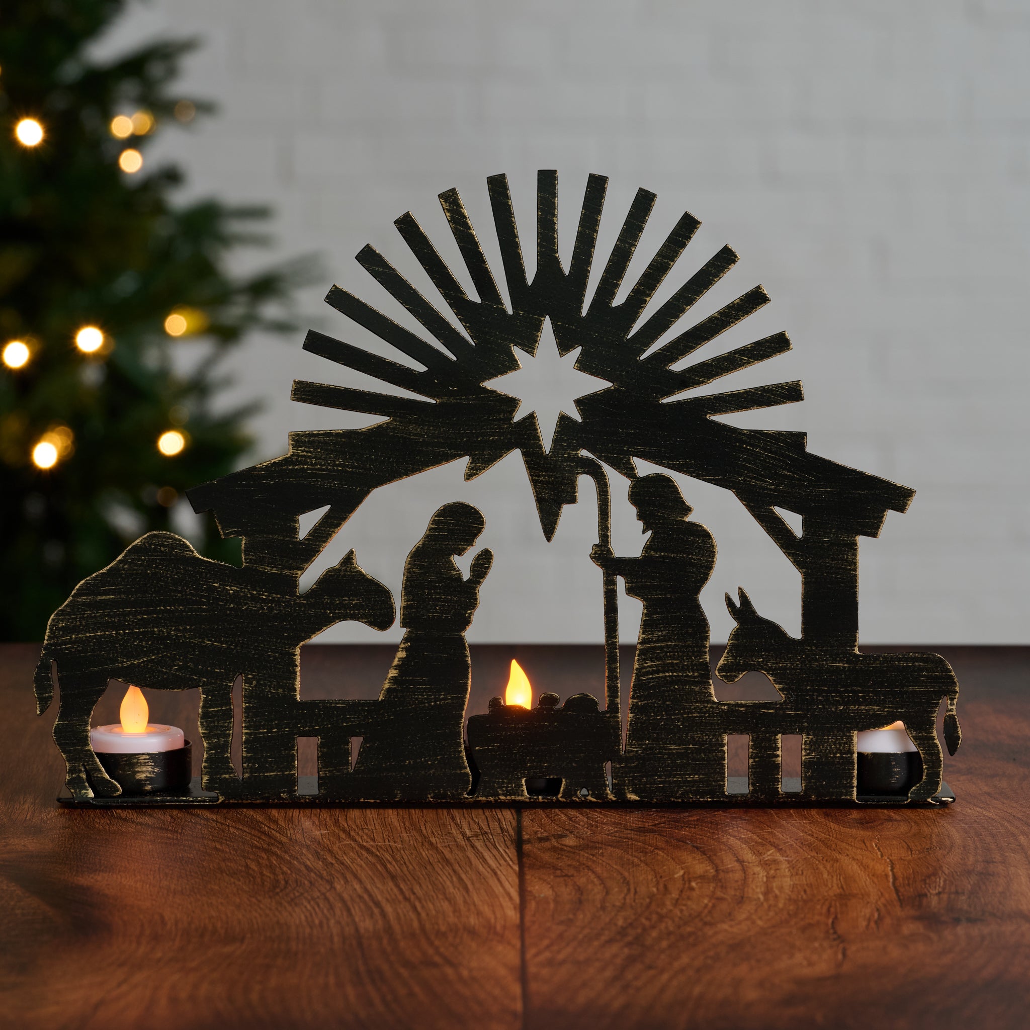 Iron Nativity Candleholder - Ten Thousand Villages