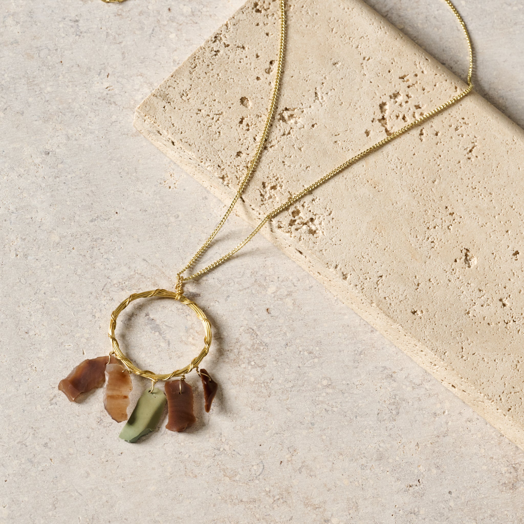 Saroja Brass Pendant Necklace - Ten Thousand Villages