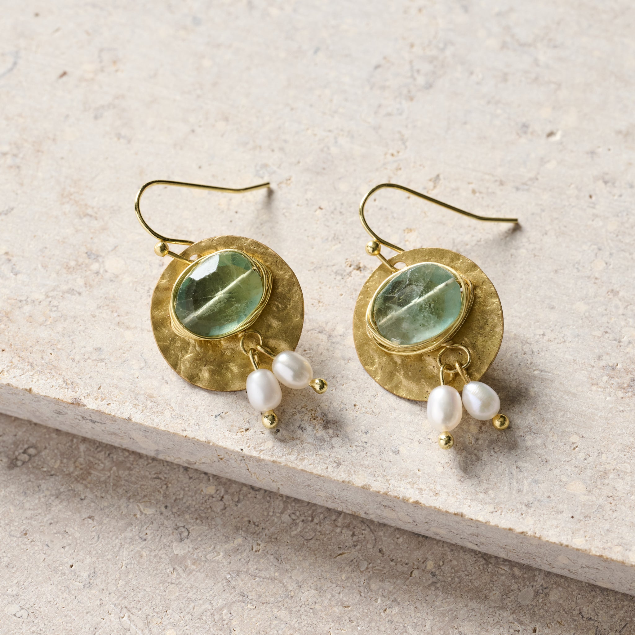 Kabru Brass Drop Earrings - Ten Thousand Villages