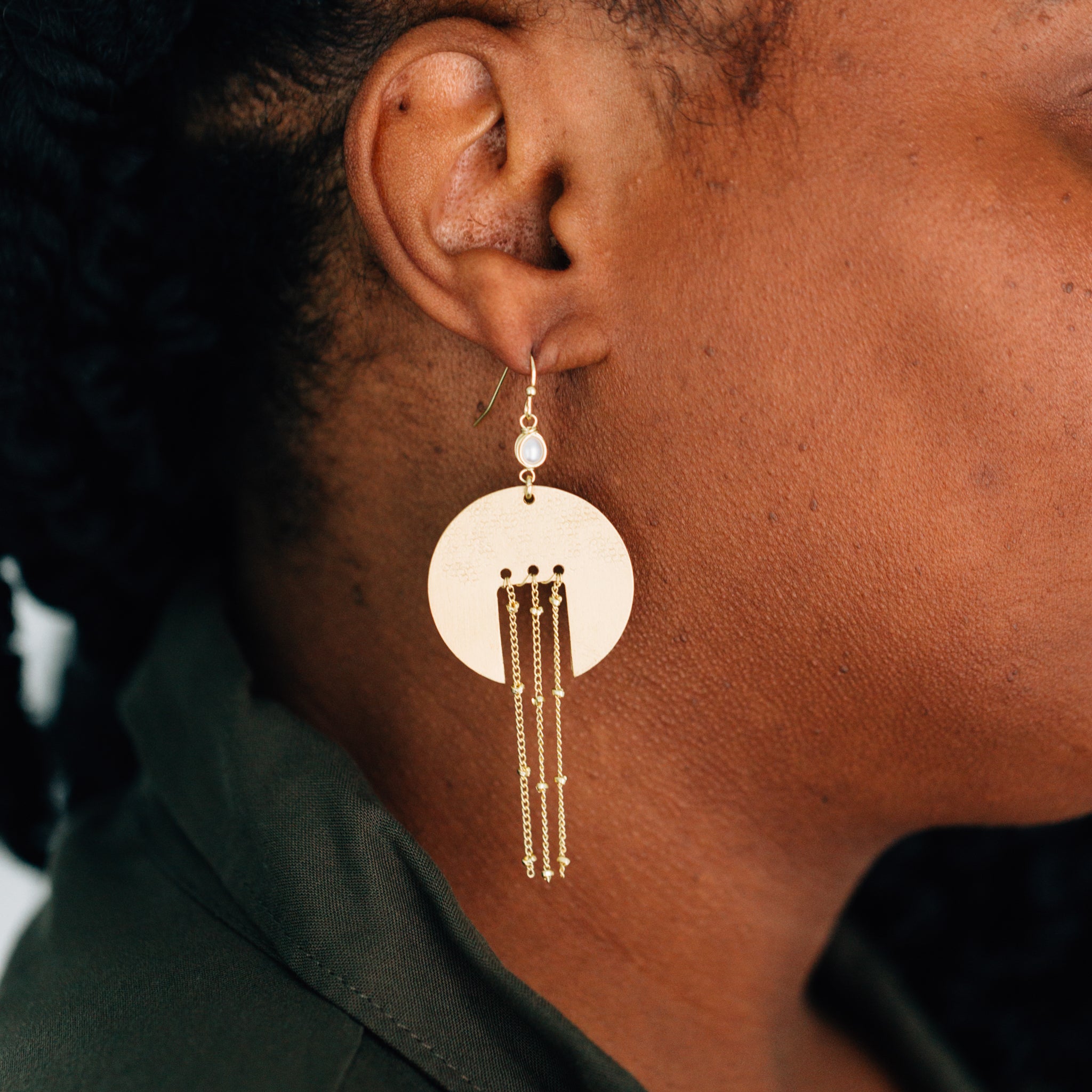 Nila Brass Dangle Earrings - Ten Thousand Villages