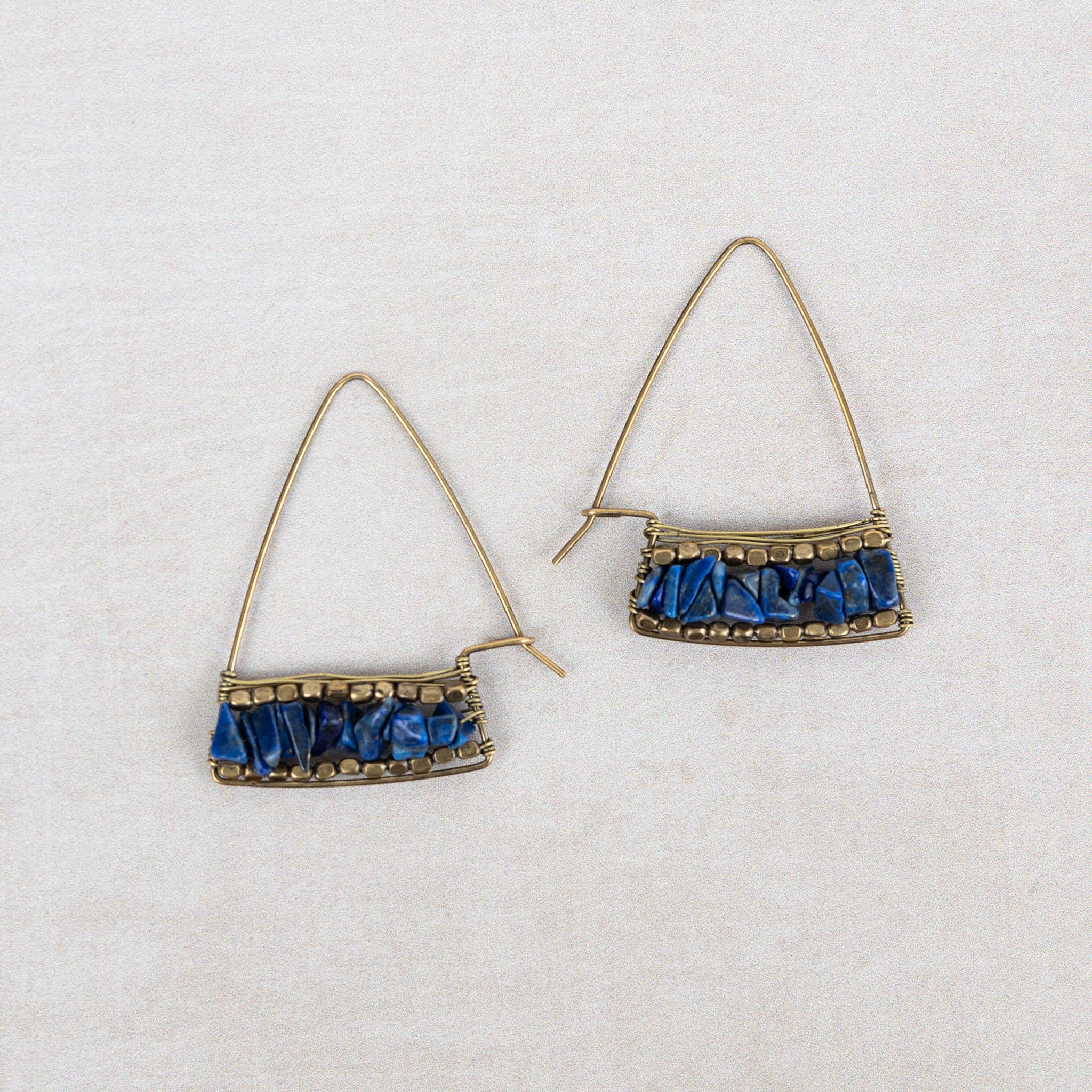 Teja Lapis Drop Earrings - Ten Thousand Villages