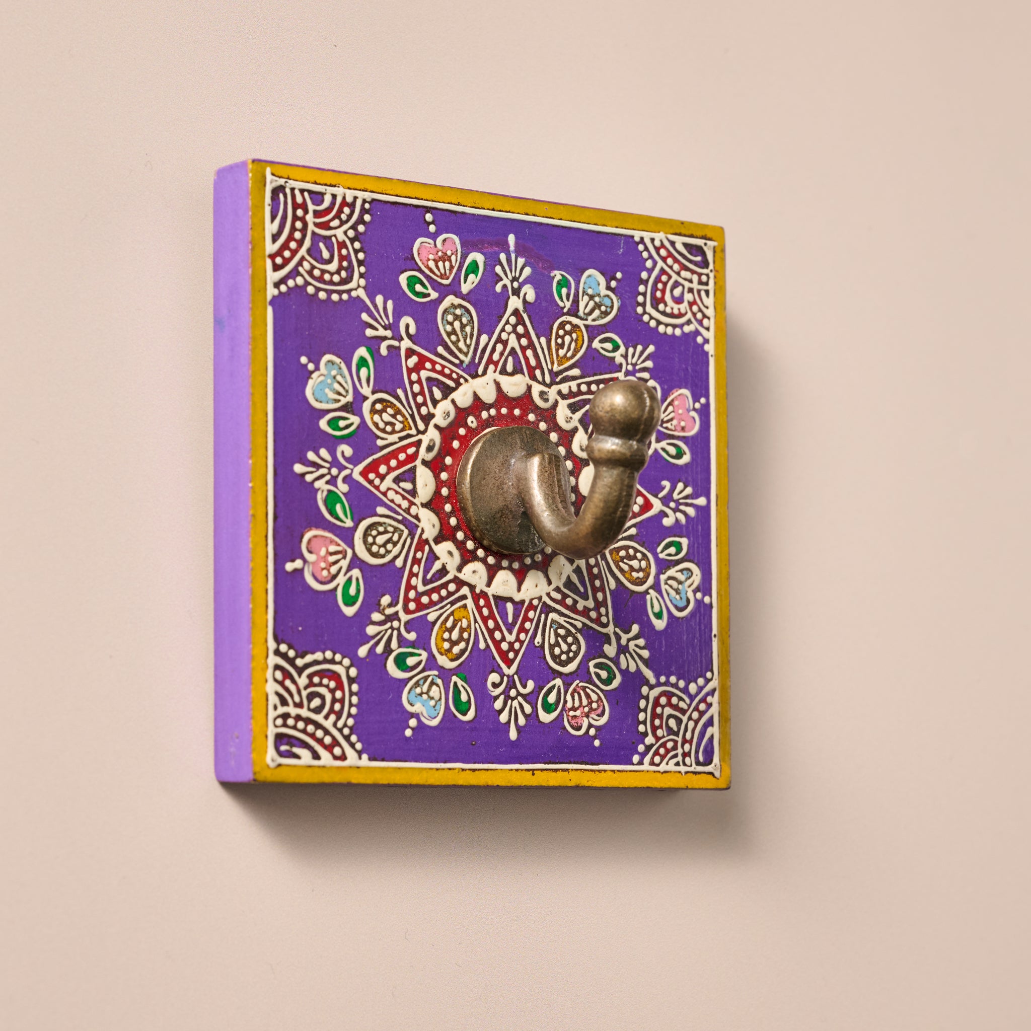 Sarla Iron Wall Hook - Medallion - Ten Thousand Villages