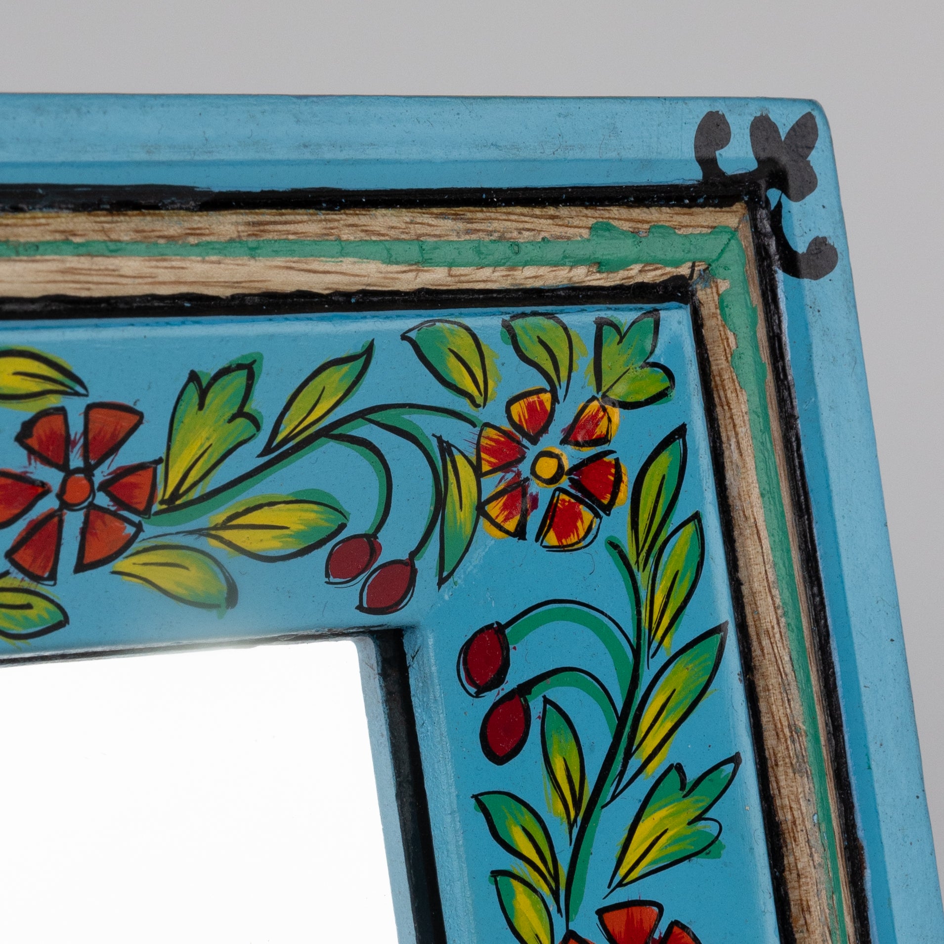 Khush Handpainted Mango Wood Mirror - Ten Thousand Villages