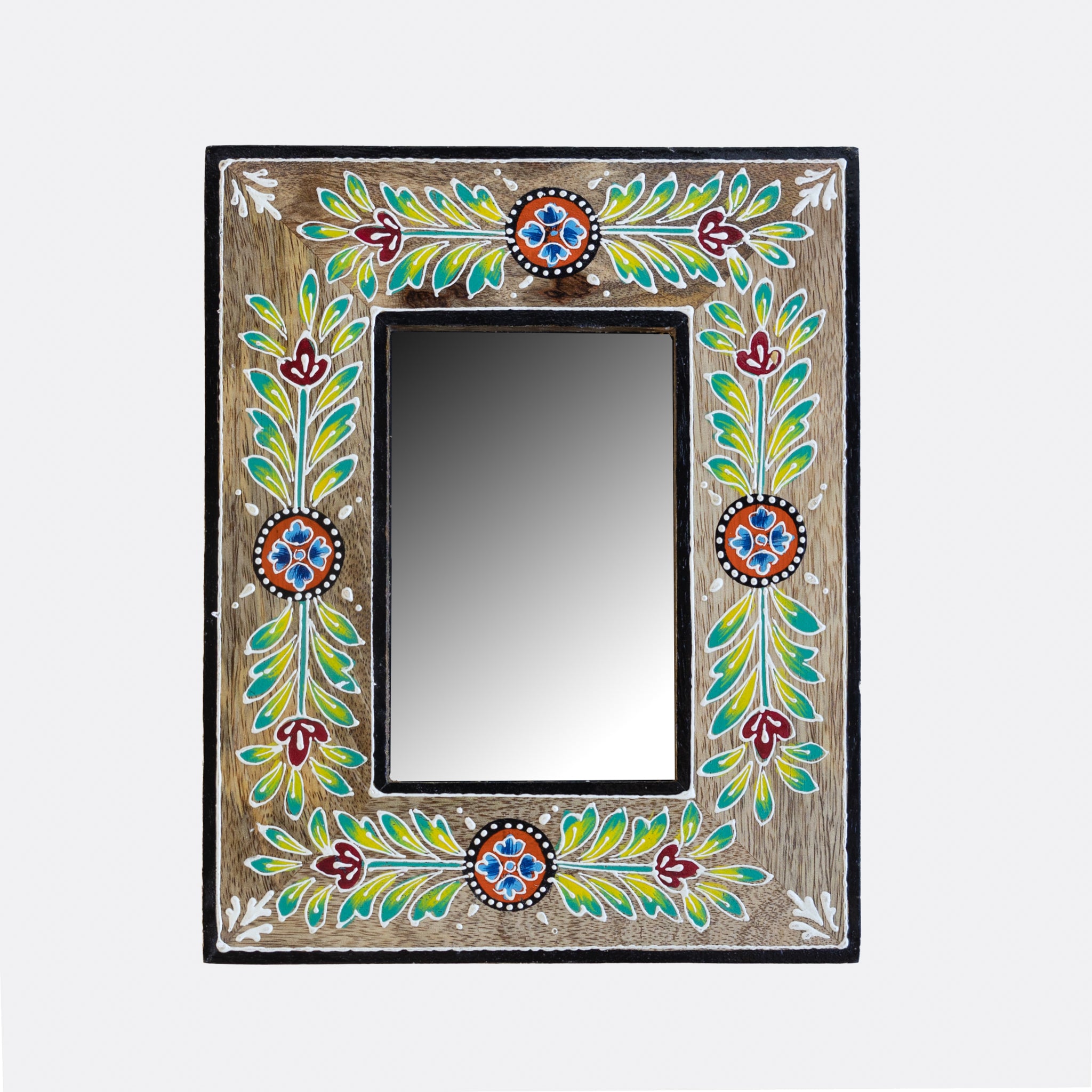 Khush Handpainted Mango Wood Mirror - Ten Thousand Villages