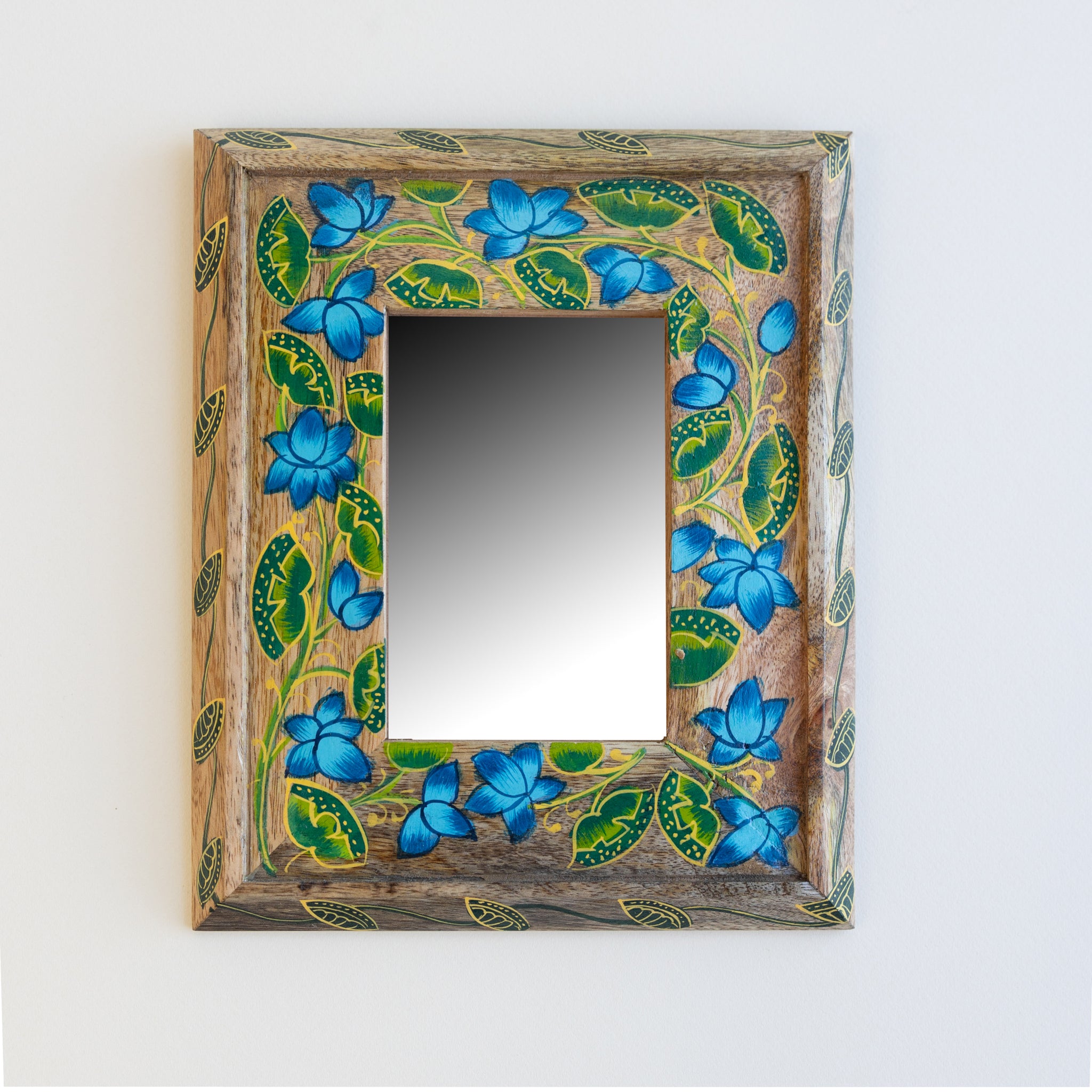 Khush Handpainted Mango Wood Mirror - Ten Thousand Villages