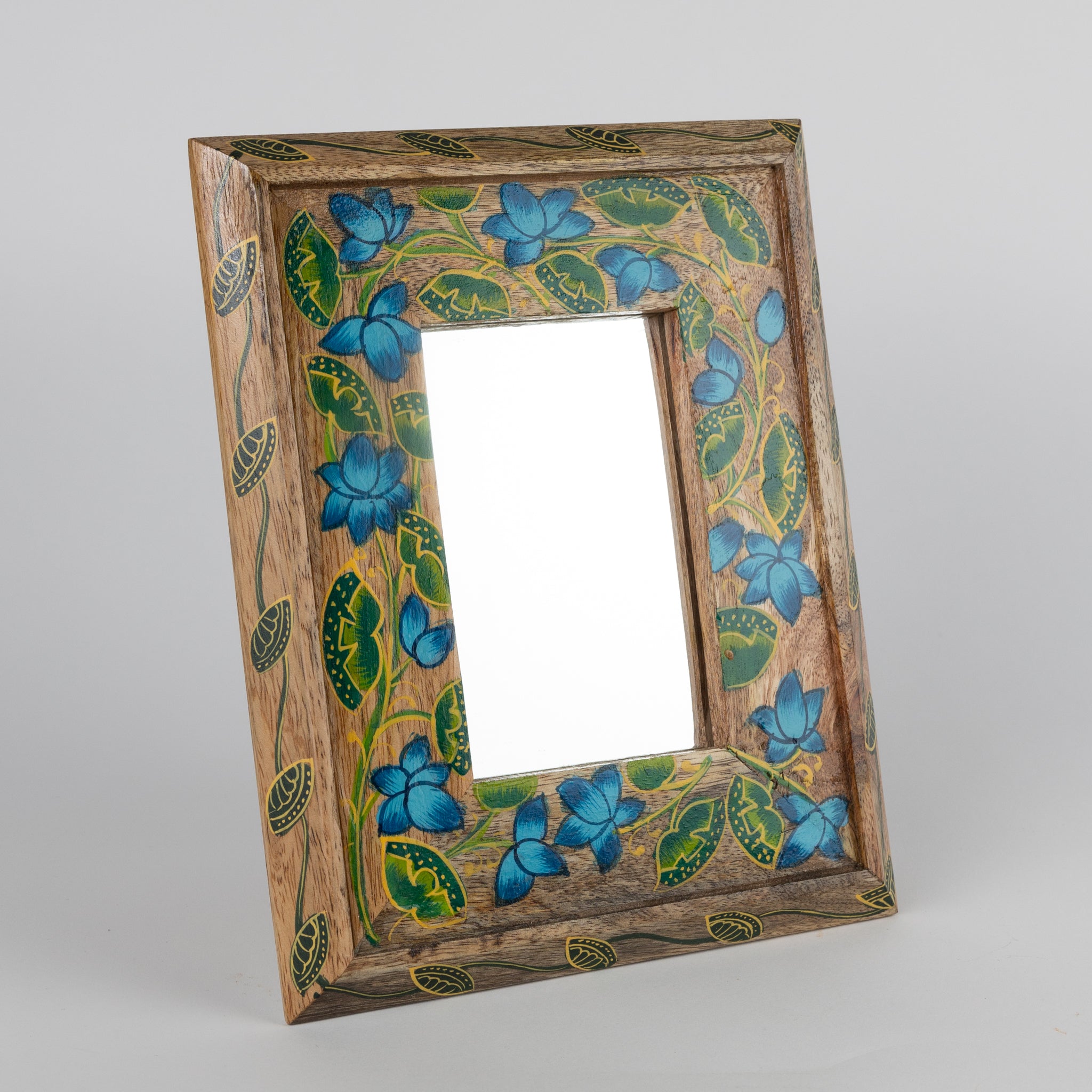 Khush Handpainted Mango Wood Mirror - Ten Thousand Villages