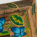 Khush Handpainted Mango Wood Mirror - Natural Blue thumbnail 5
