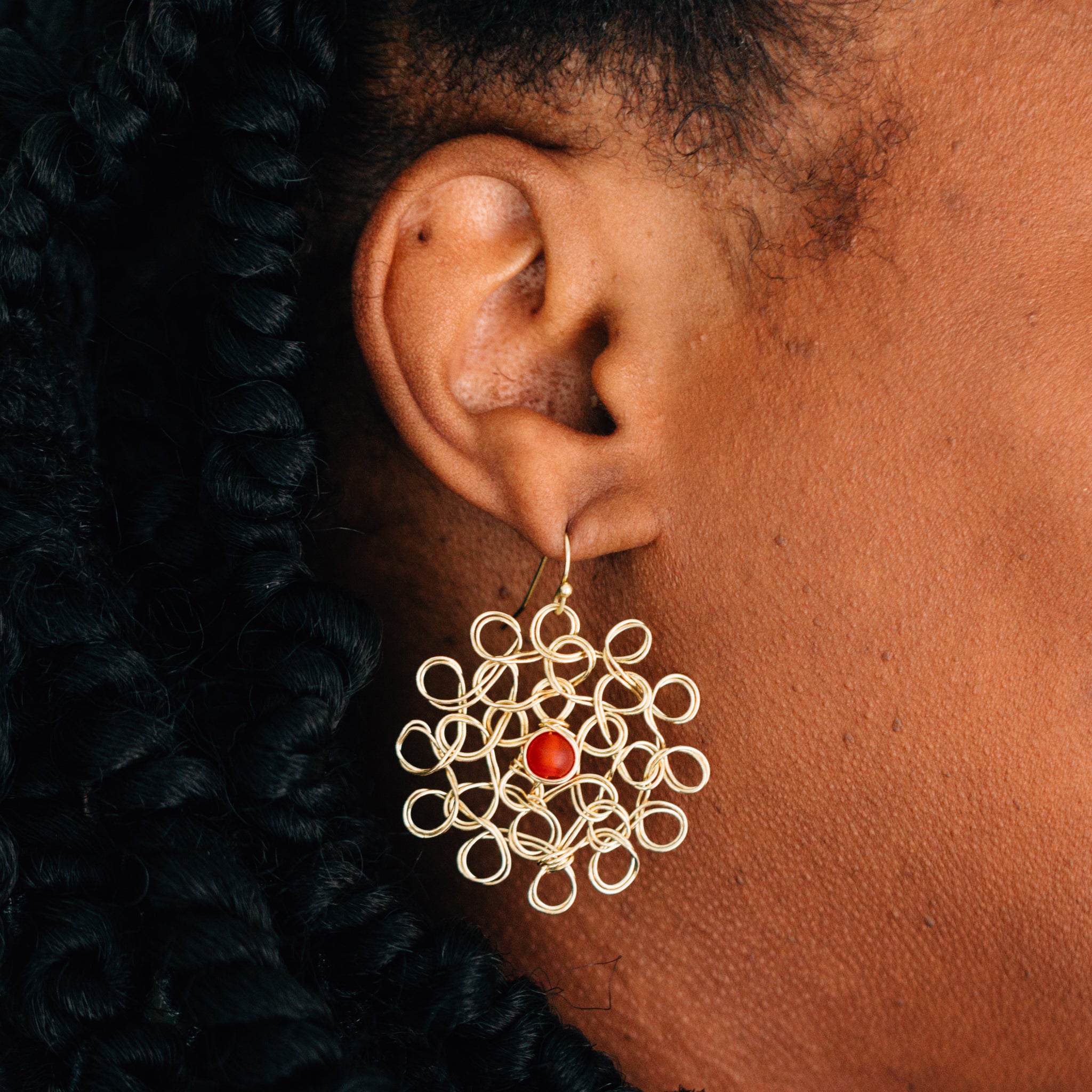 Maanika Filigree Circle Drop Earrings - Ten Thousand Villages