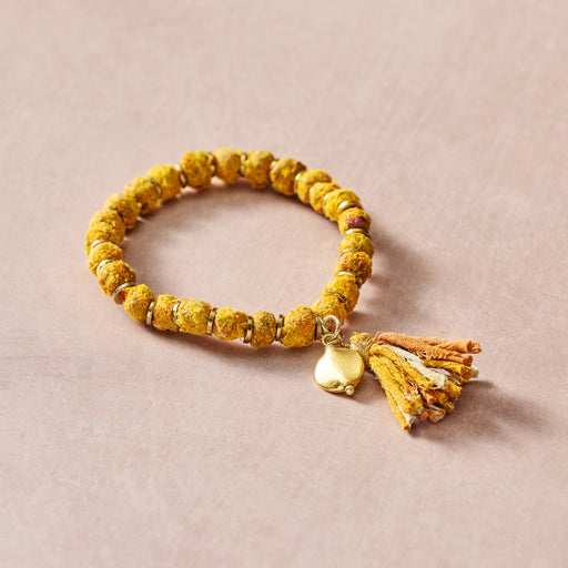 Tashi Sari Beaded Bracelet - Saffron