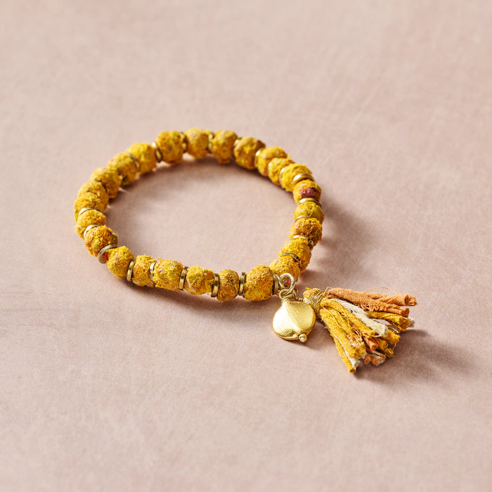 Tashi Sari Beaded Bracelet - Saffron 1