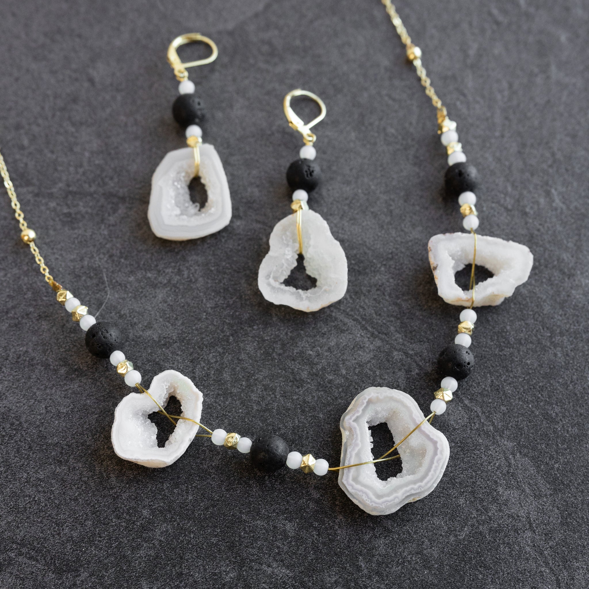 Parvati Druzy Stone Necklace - Ten Thousand Villages