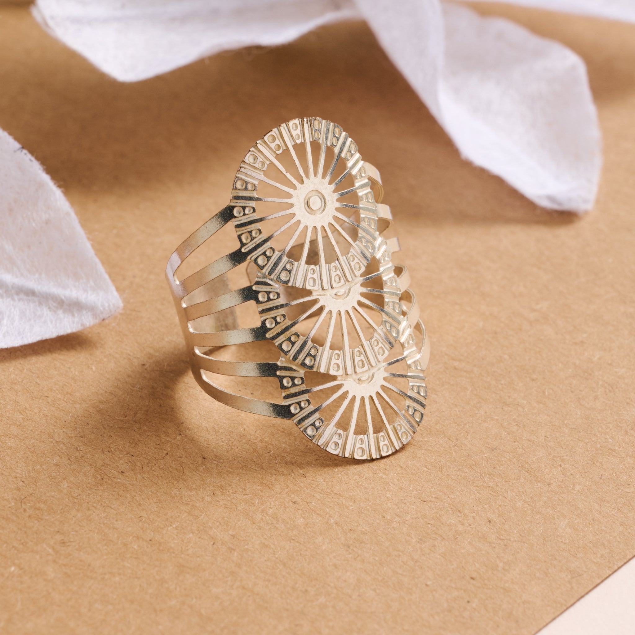 Roda Silver Cuff Ring