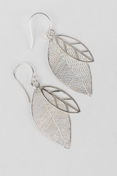 Silver Leaves Earrings 4