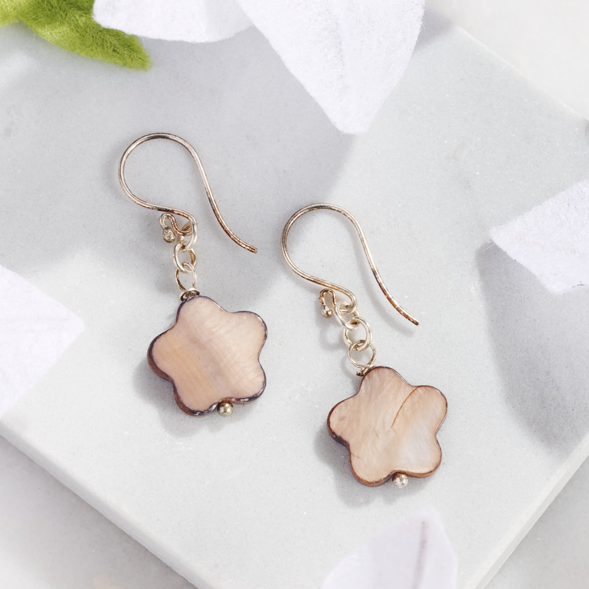 Kudu Mother of Pearl Earrings