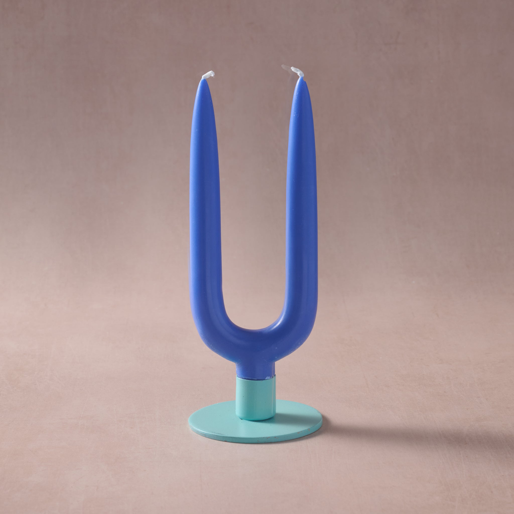 Pindho Cobalt Palm Wax Twin Candle