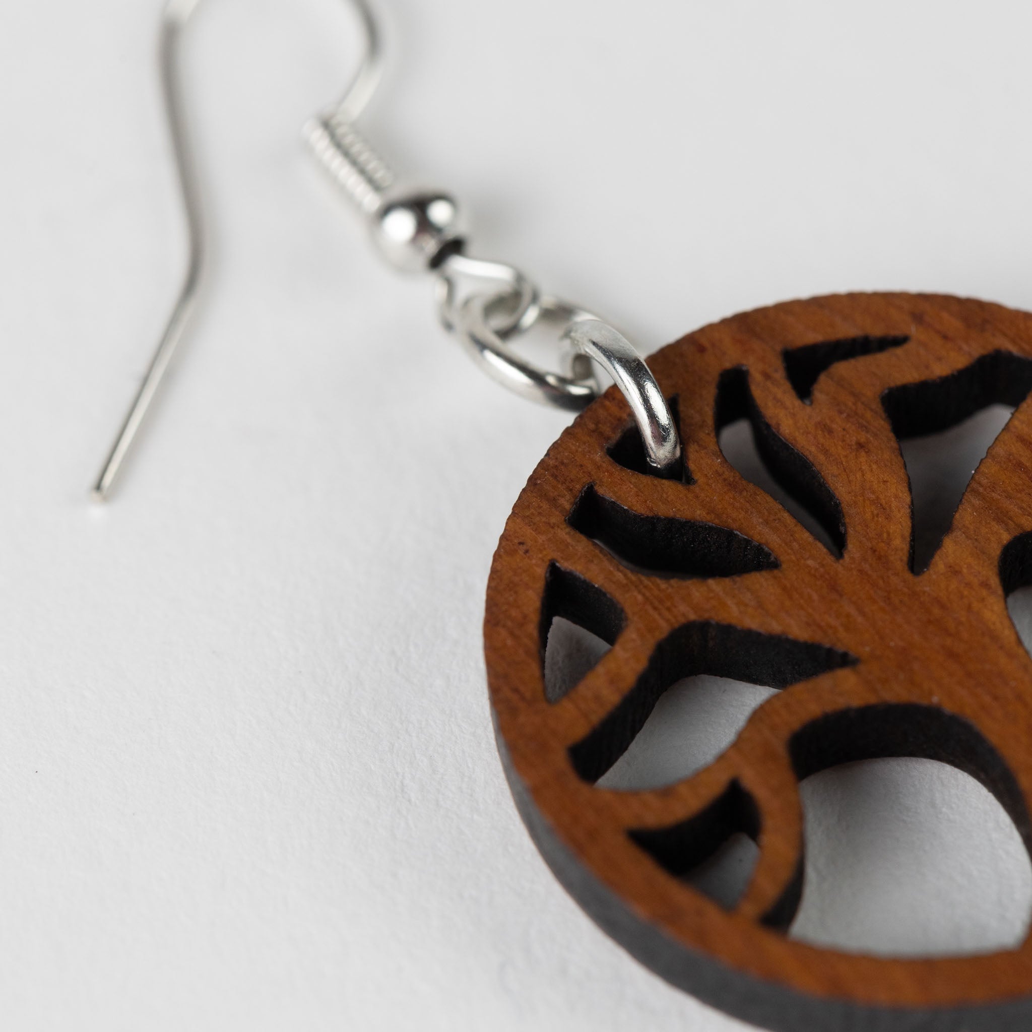 Tree of Life Dangle Wood Earrings - Ten Thousand Villages