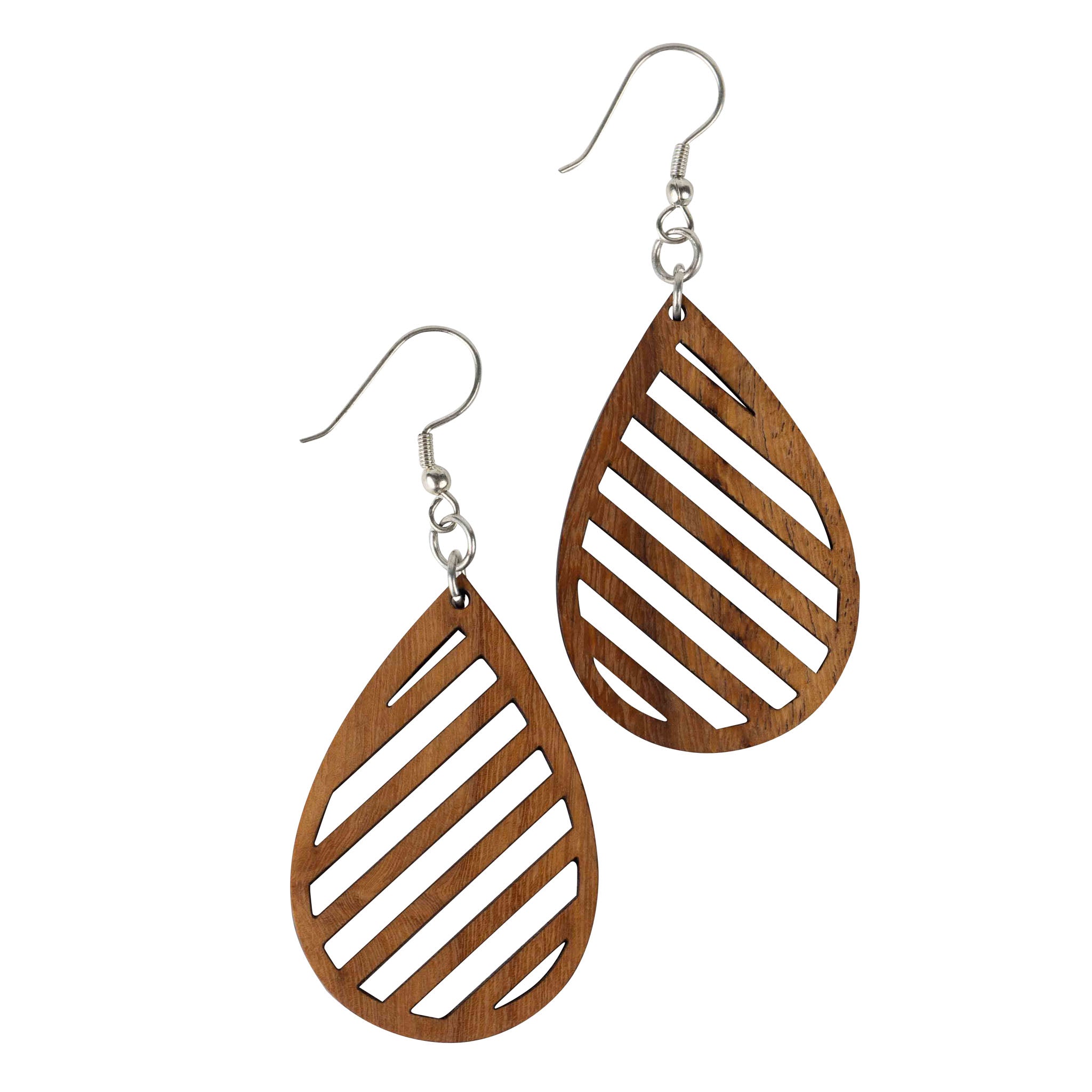 Lakadee Wooden Teardrop Earrings - Ten Thousand Villages