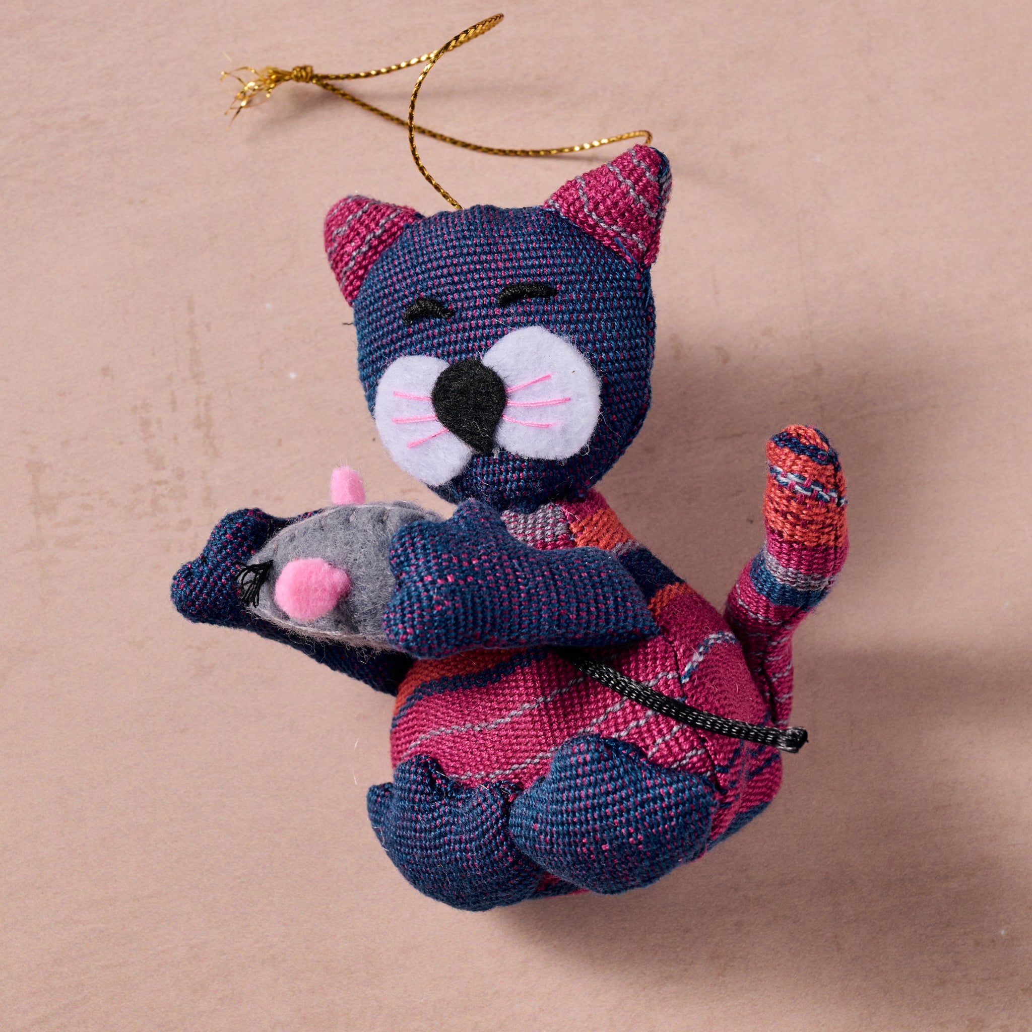 Ten Thousand Villages Amable Cat & Mouse Ornament - Thumbnail 2