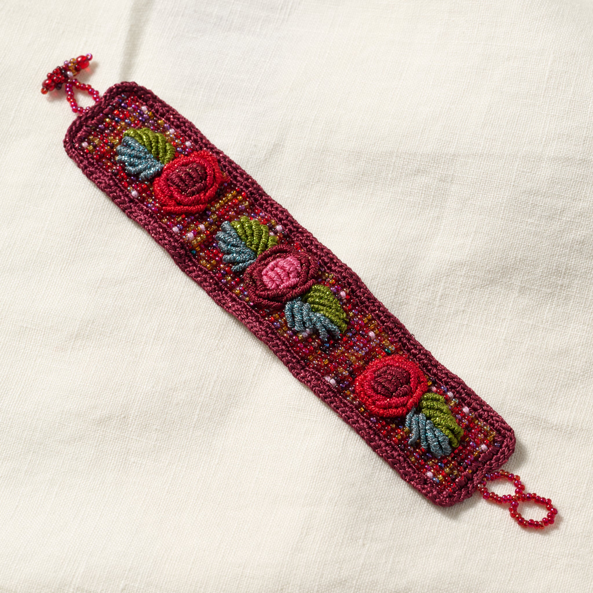 Ishaal Rose Beaded Bracelet - Ten Thousand Villages