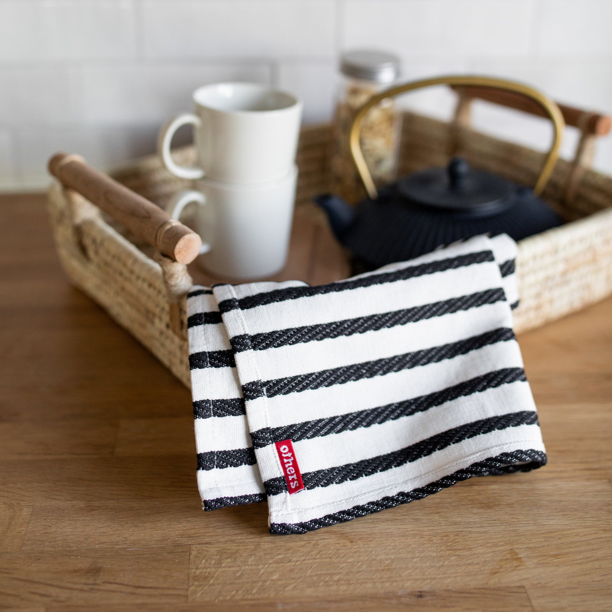 Thala Tea Towel Set - Black