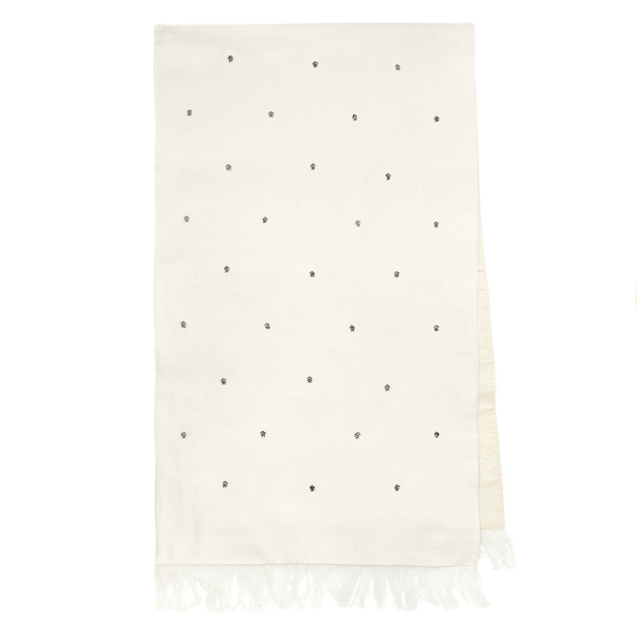 Majita Table Runner - Green Leaves