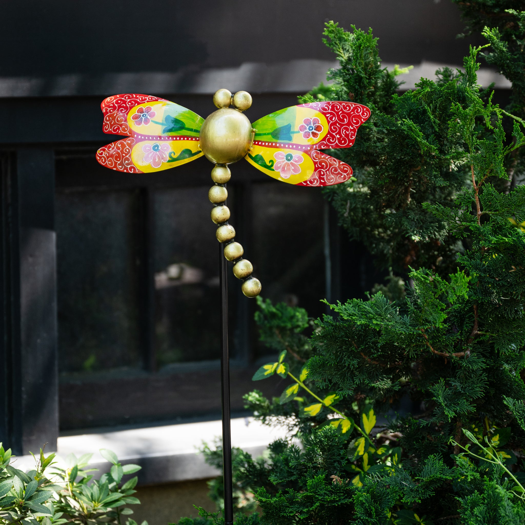 LOTバタフライ100ハンドメイド Vikaas Hand Painted Dragonfly Garden Stake – Ten Thousand Villages